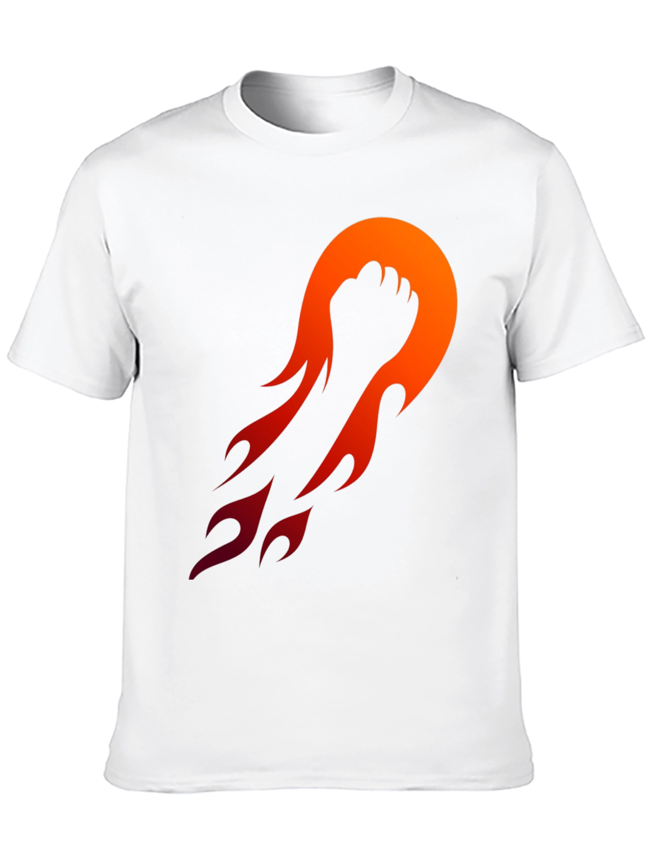 Black Fiery Fist Graphic Tee - Black Cotton Blend view 10