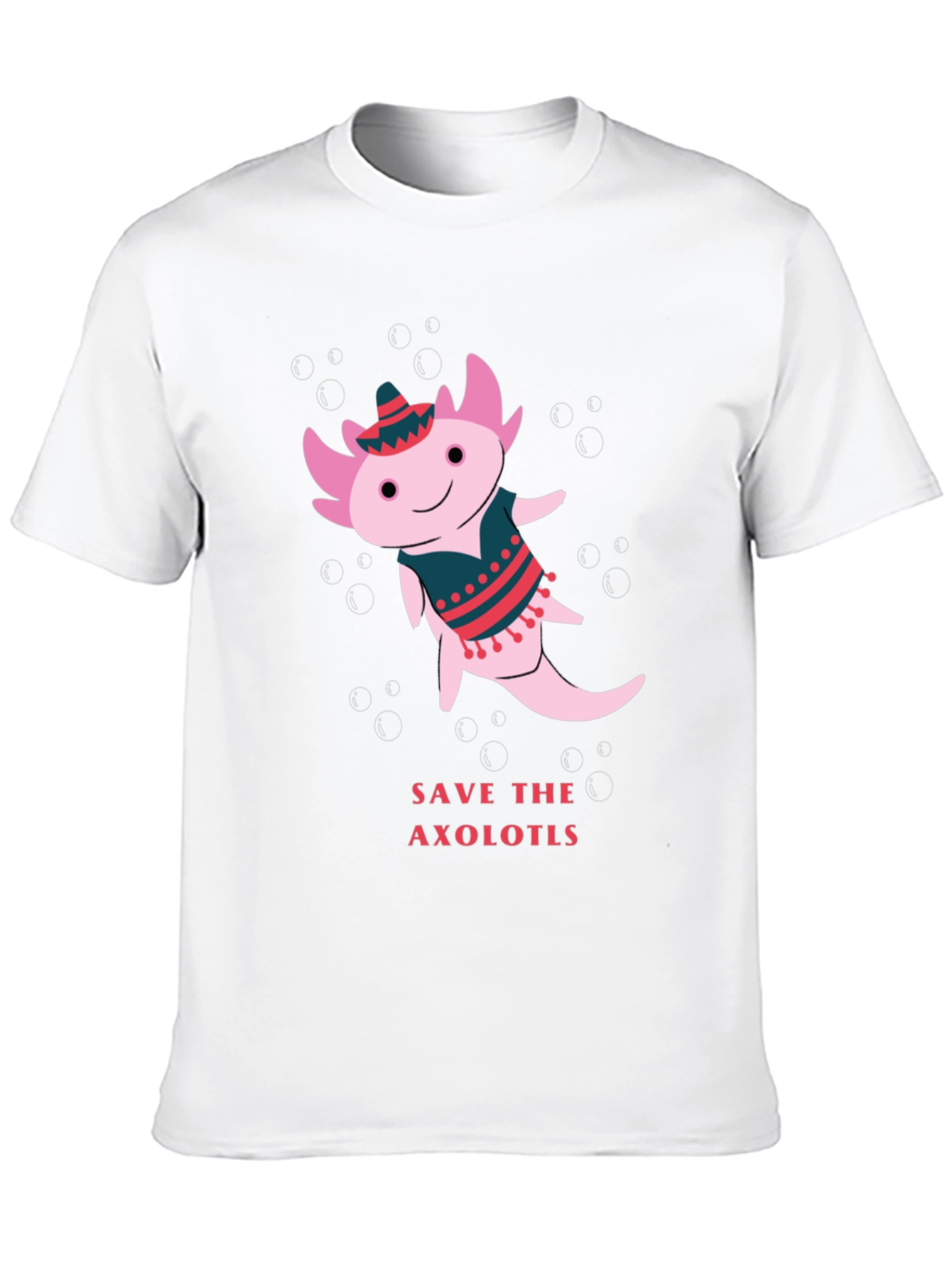 Black Save the Axolotls T-Shirt view 10