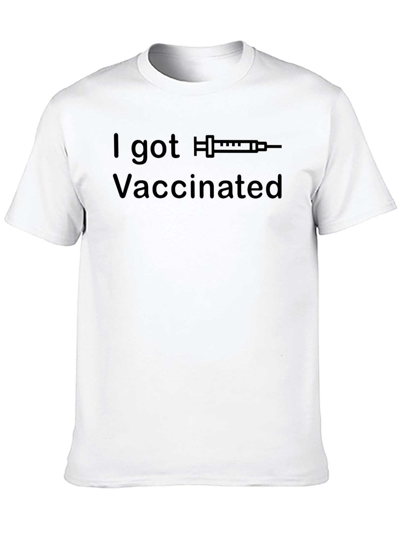 Black I Got Vaccinated T-Shirt - Black Tee view 10