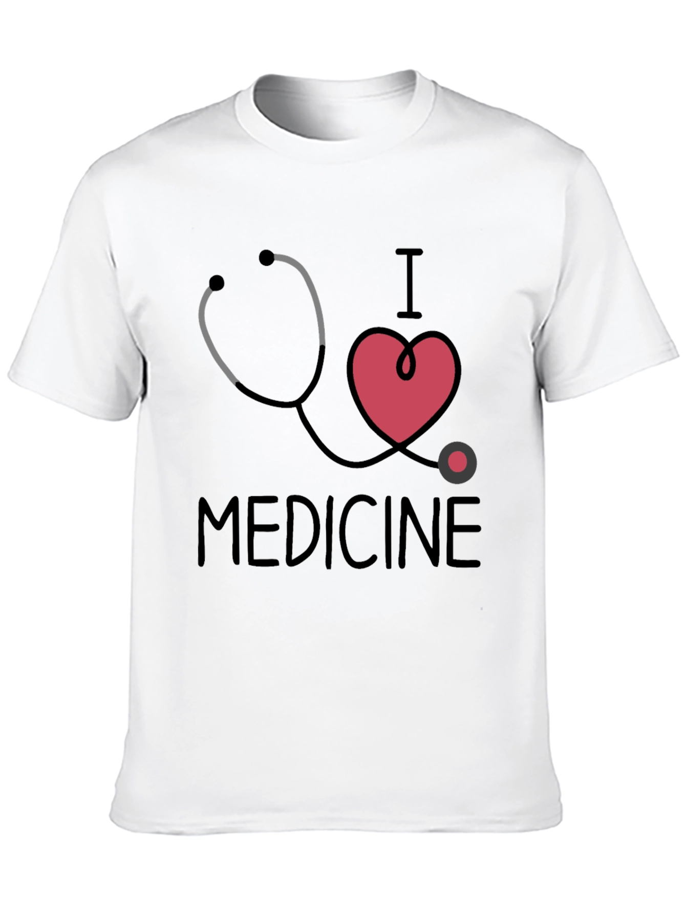 Black I Love Medicine Graphic T-Shirt - Black view 10