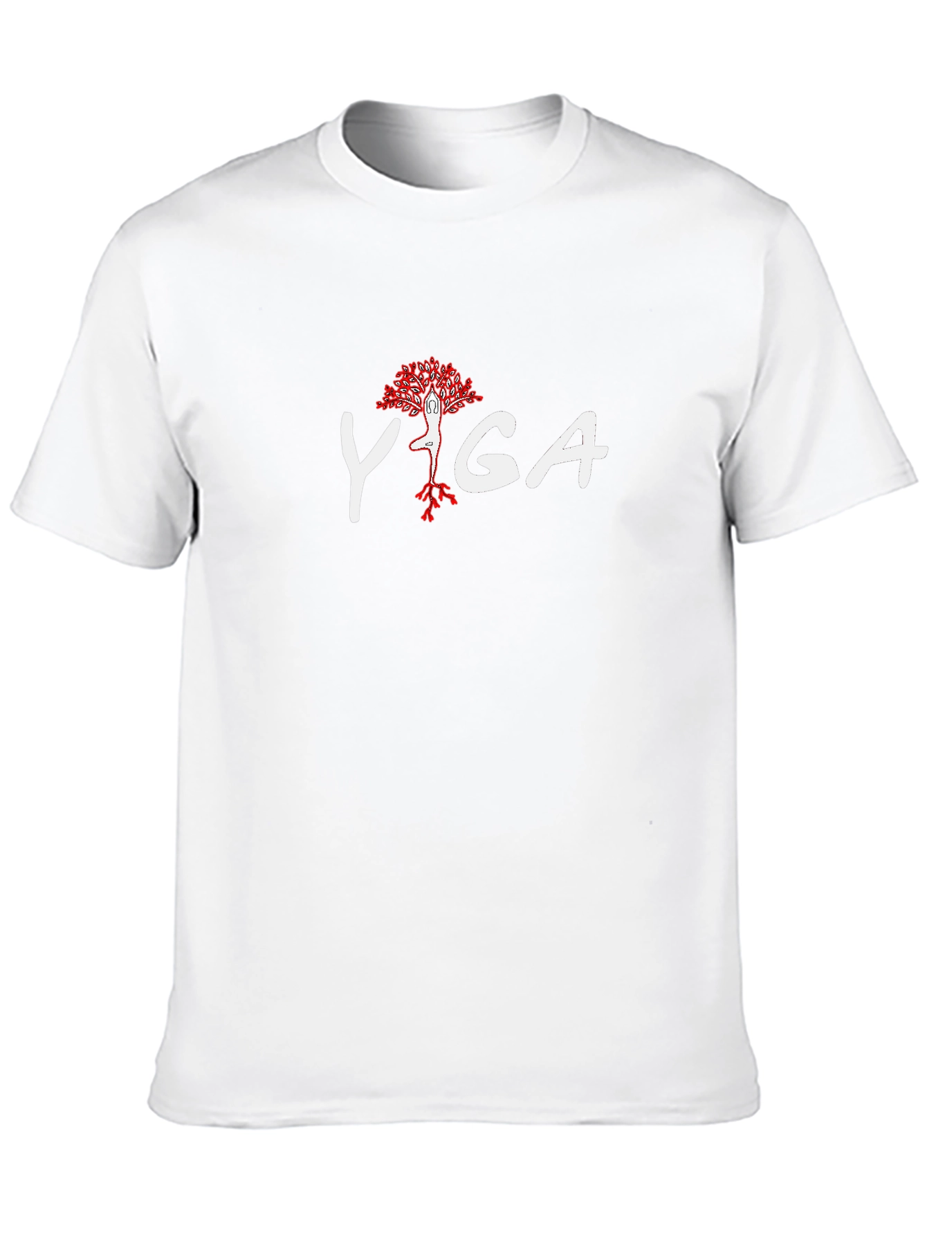 Black Yoga Tree Pose Black T-Shirt view 10