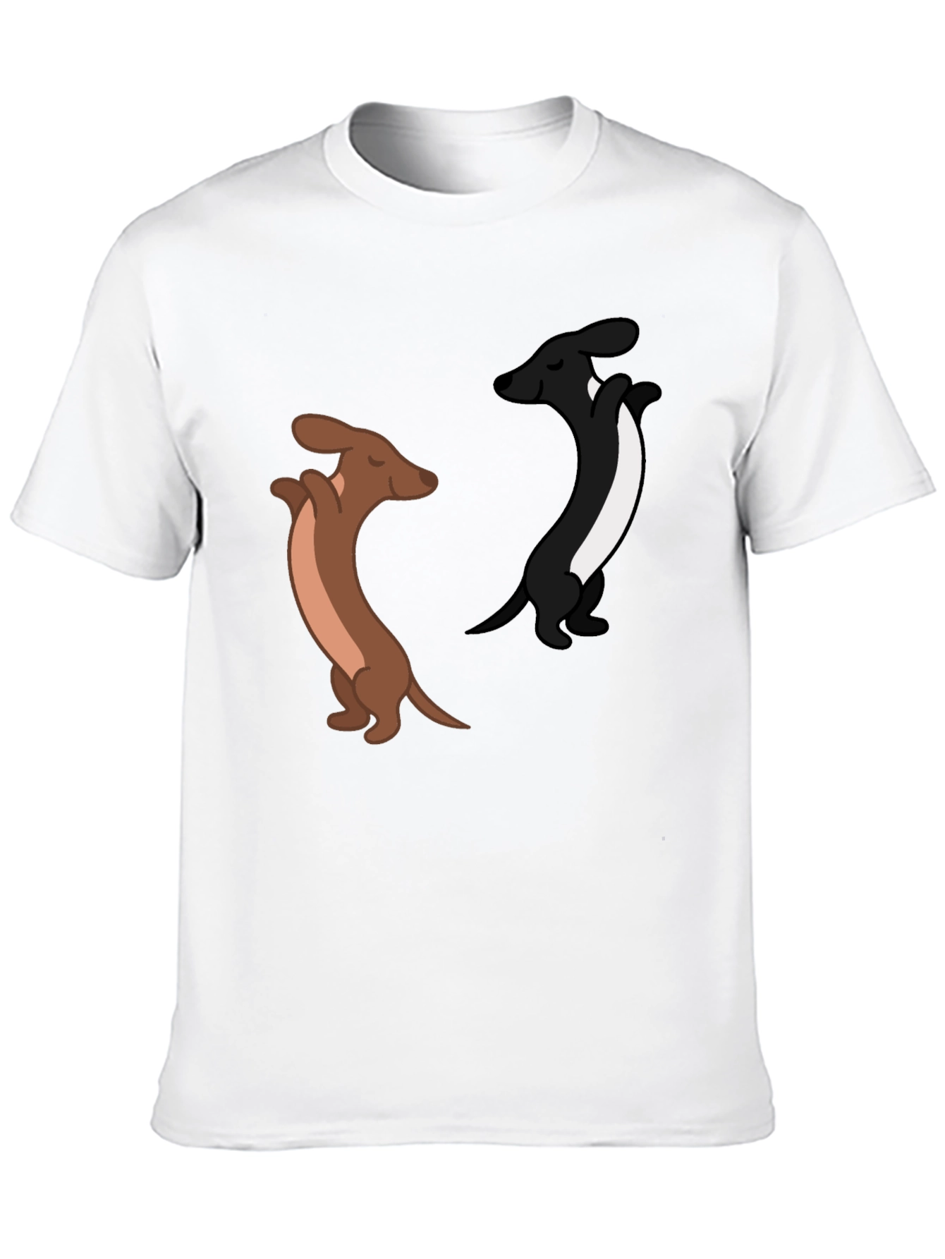 Black Dancing Dachshund Graphic Tee - Black Cotton Blend view 10