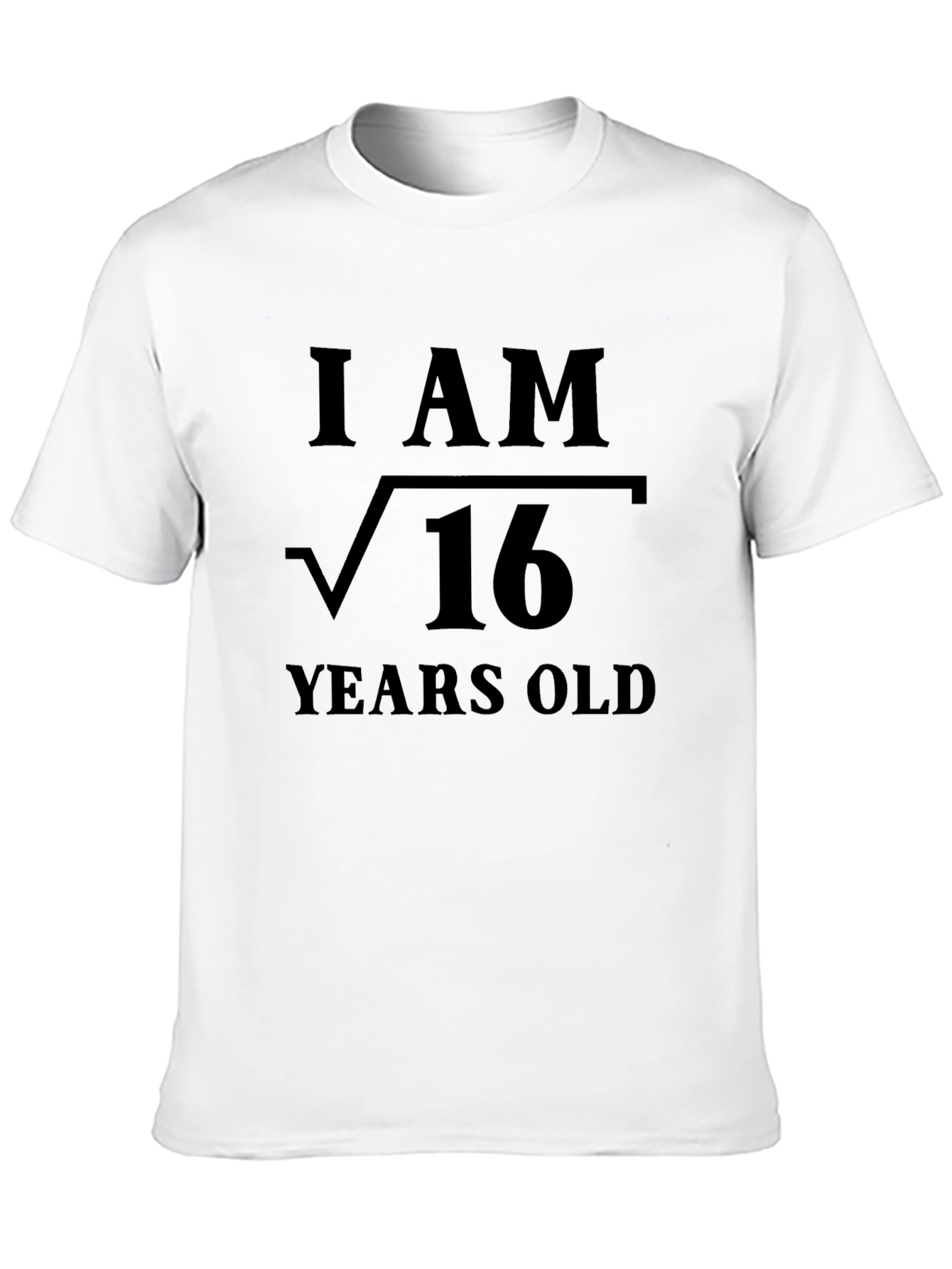 Black I Am Root 16 Years Old T-Shirt, Math Birthday Tee view 10