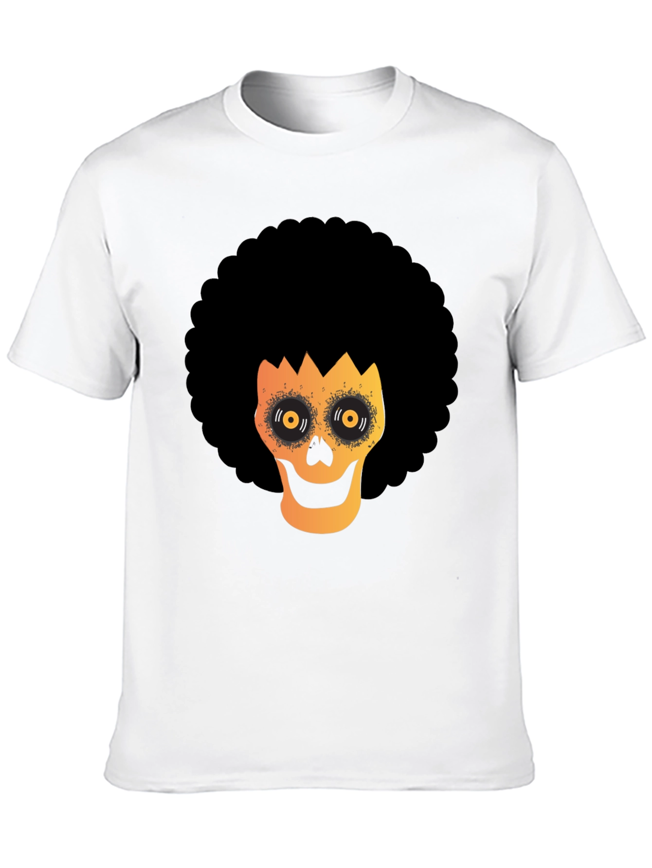 Black Afro Skull Graphic Tee - Spooky Fun! view 10