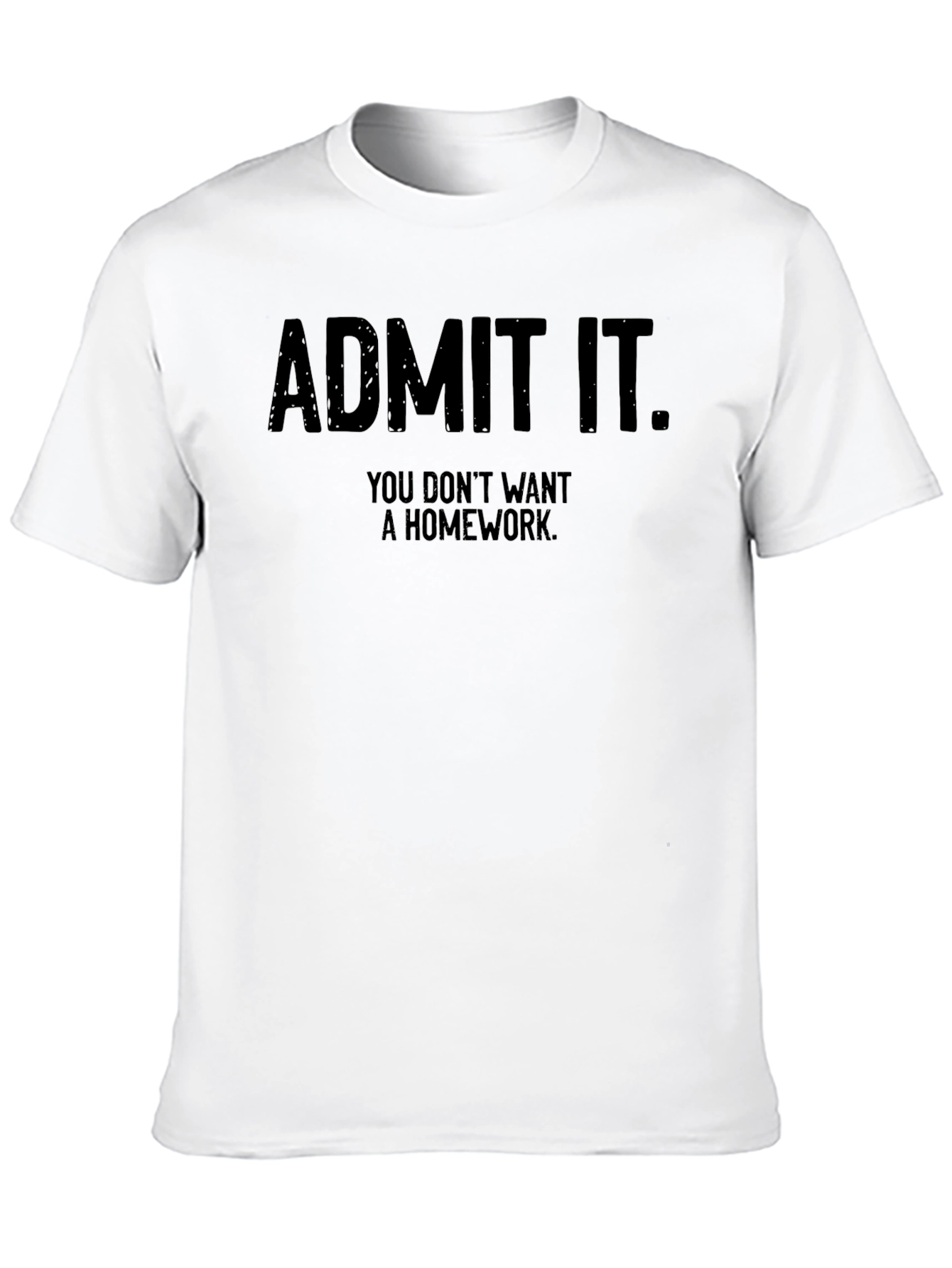Black Admit It Homework T-Shirt view 10