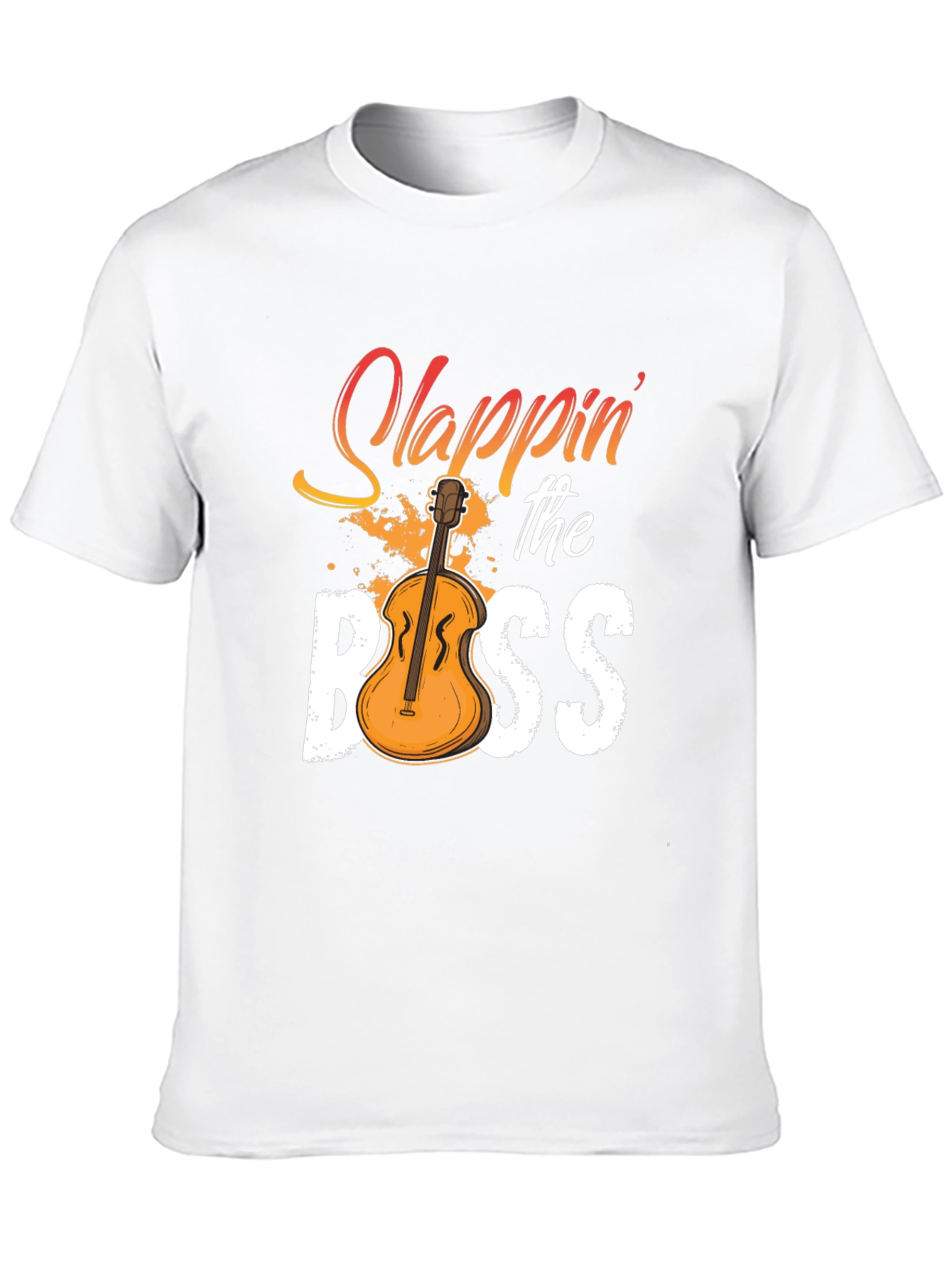 Black Slappin' the Bass T-Shirt - Musician Novelty Tee view 10