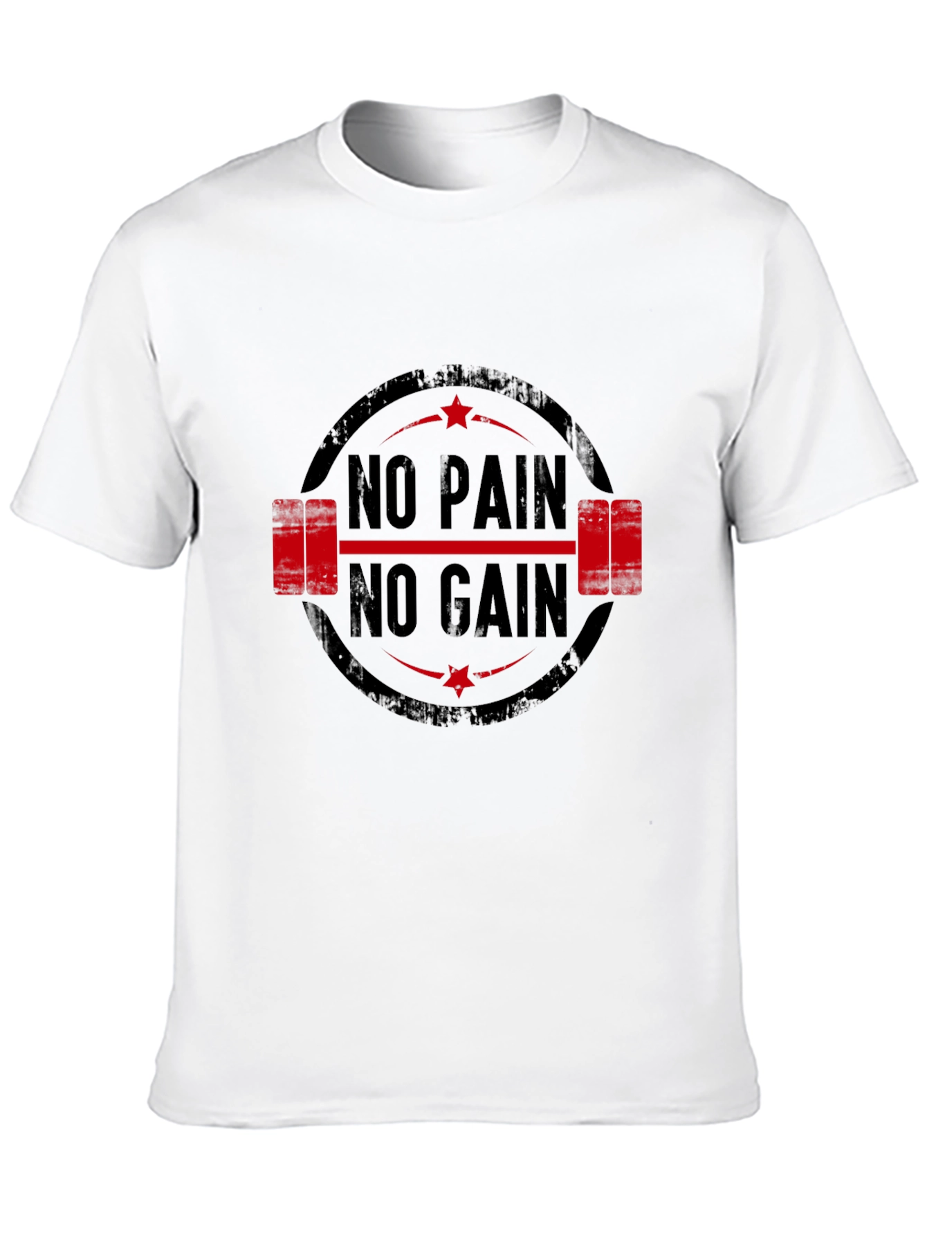 Black No Pain No Gain Gym T-Shirt view 10
