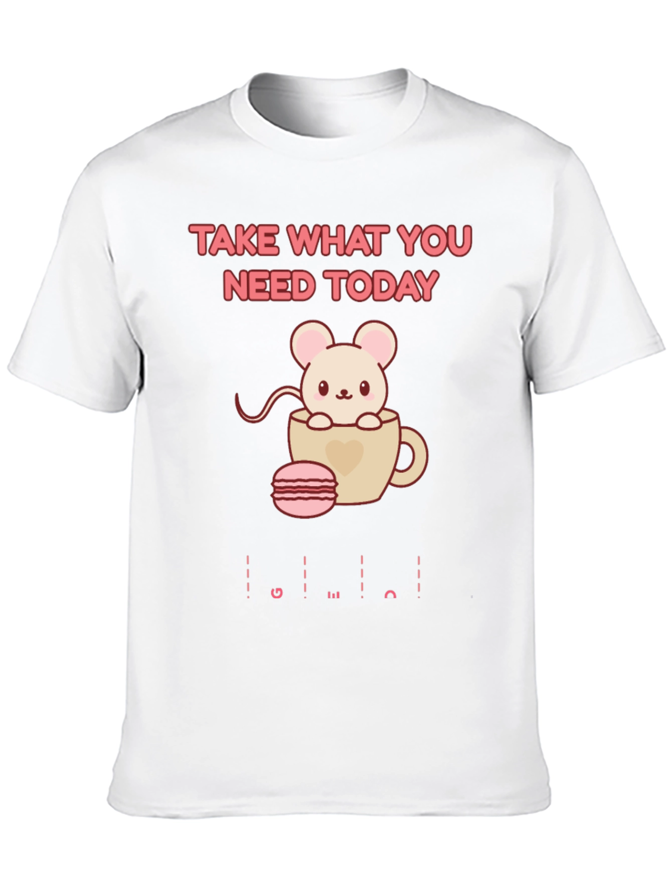 Black Cute Mouse in Cup T-Shirt - Take What You Need view 10