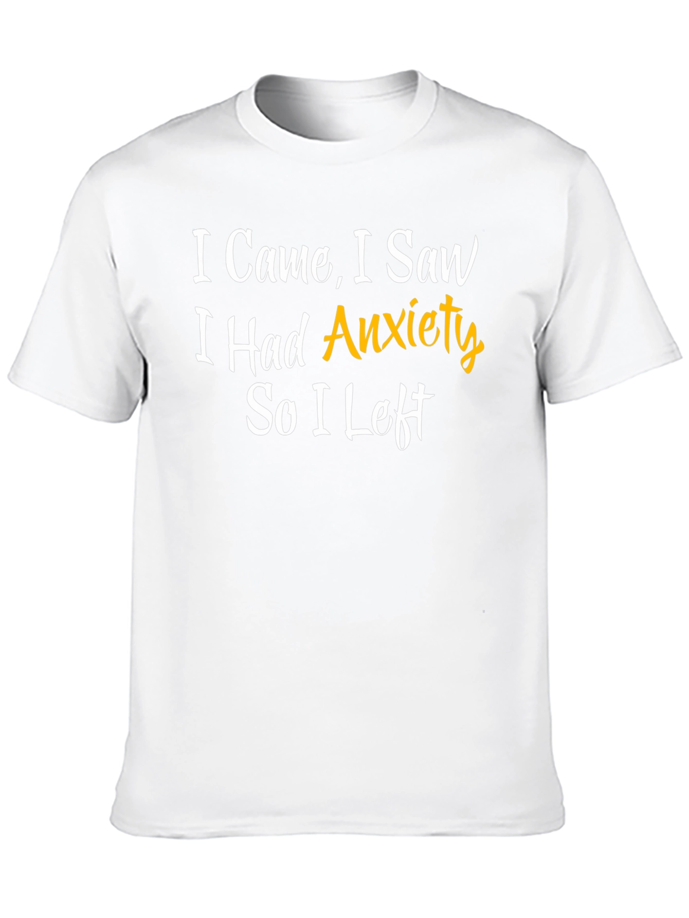 Black Anxiety Humor T-Shirt view 10