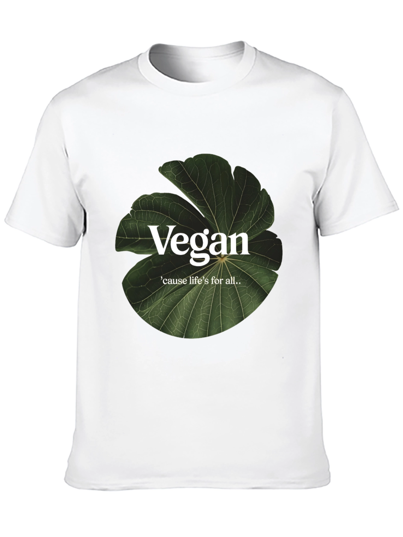 Black Vegan Life T-Shirt - Cause Life's For All - Plant-Based Style view 10