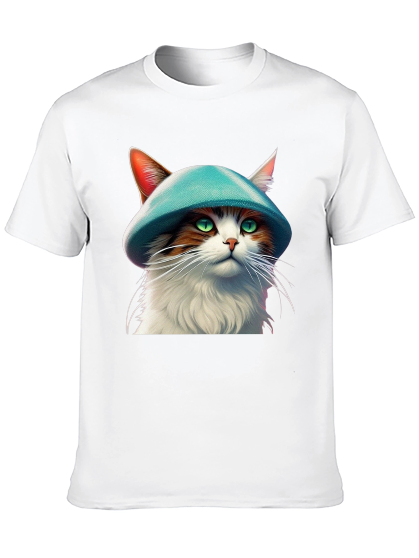 Black Cat with Hat Graphic T-Shirt view 10