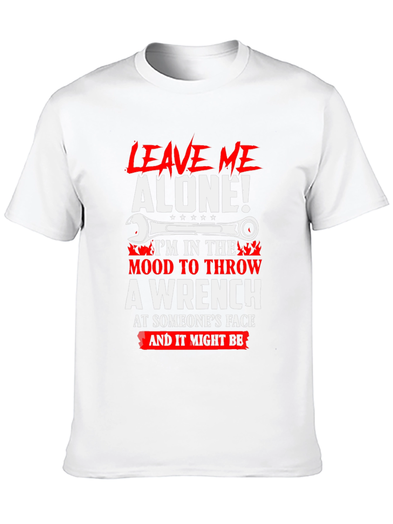 Black Leave Me Alone Wrench T-Shirt view 10