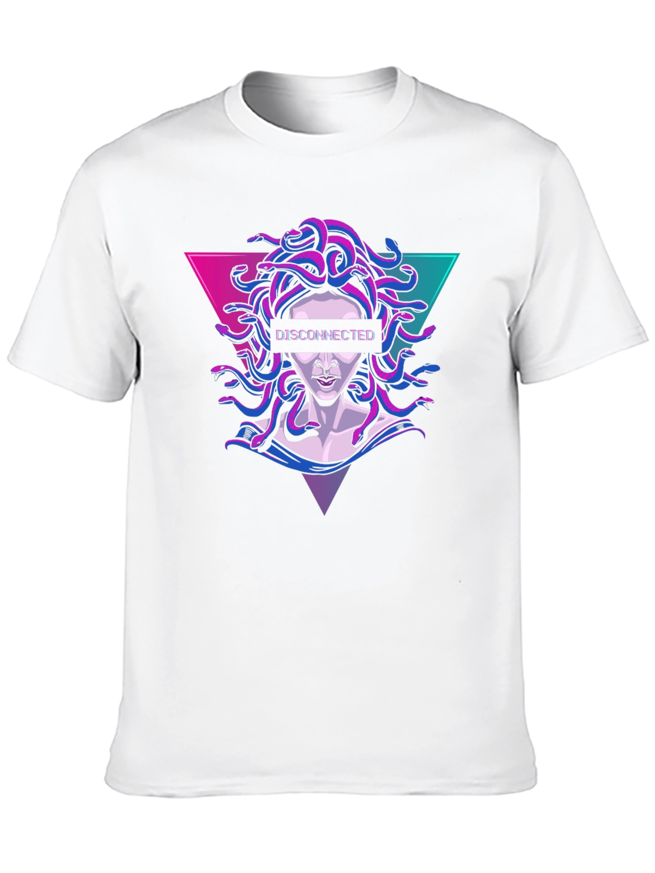 Black Disconnected Medusa Graphic Tee - Unique Design view 10