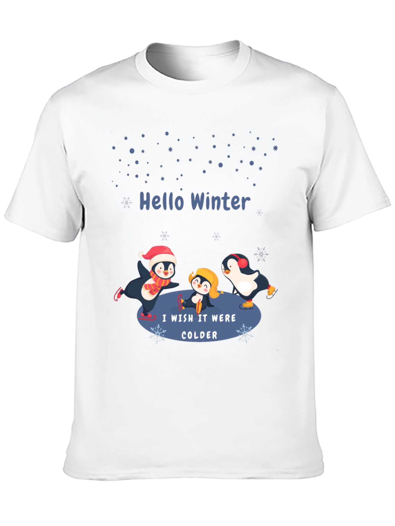 Black Winter Penguin Graphic T-Shirt view 10