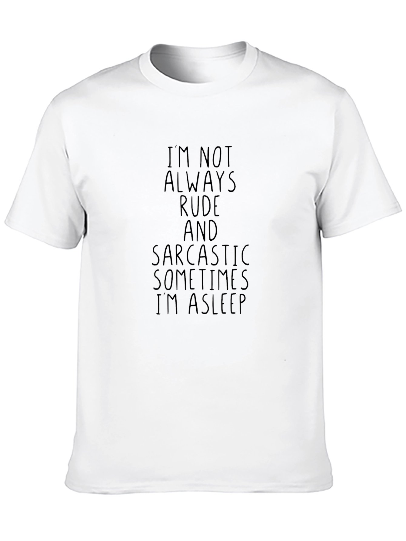 Black Sarcastic Sleepy T-Shirt - Black Graphic Tee view 10