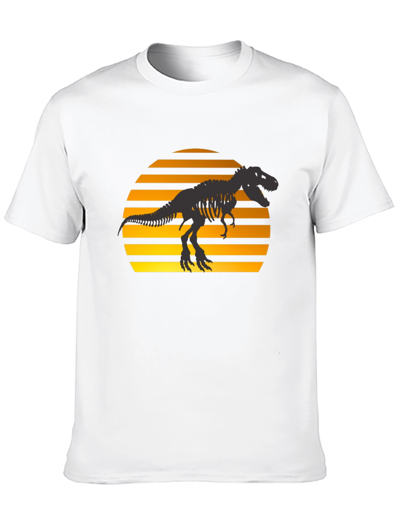 Black Dino Sunset T-Shirt - Black Graphic Tee view 10