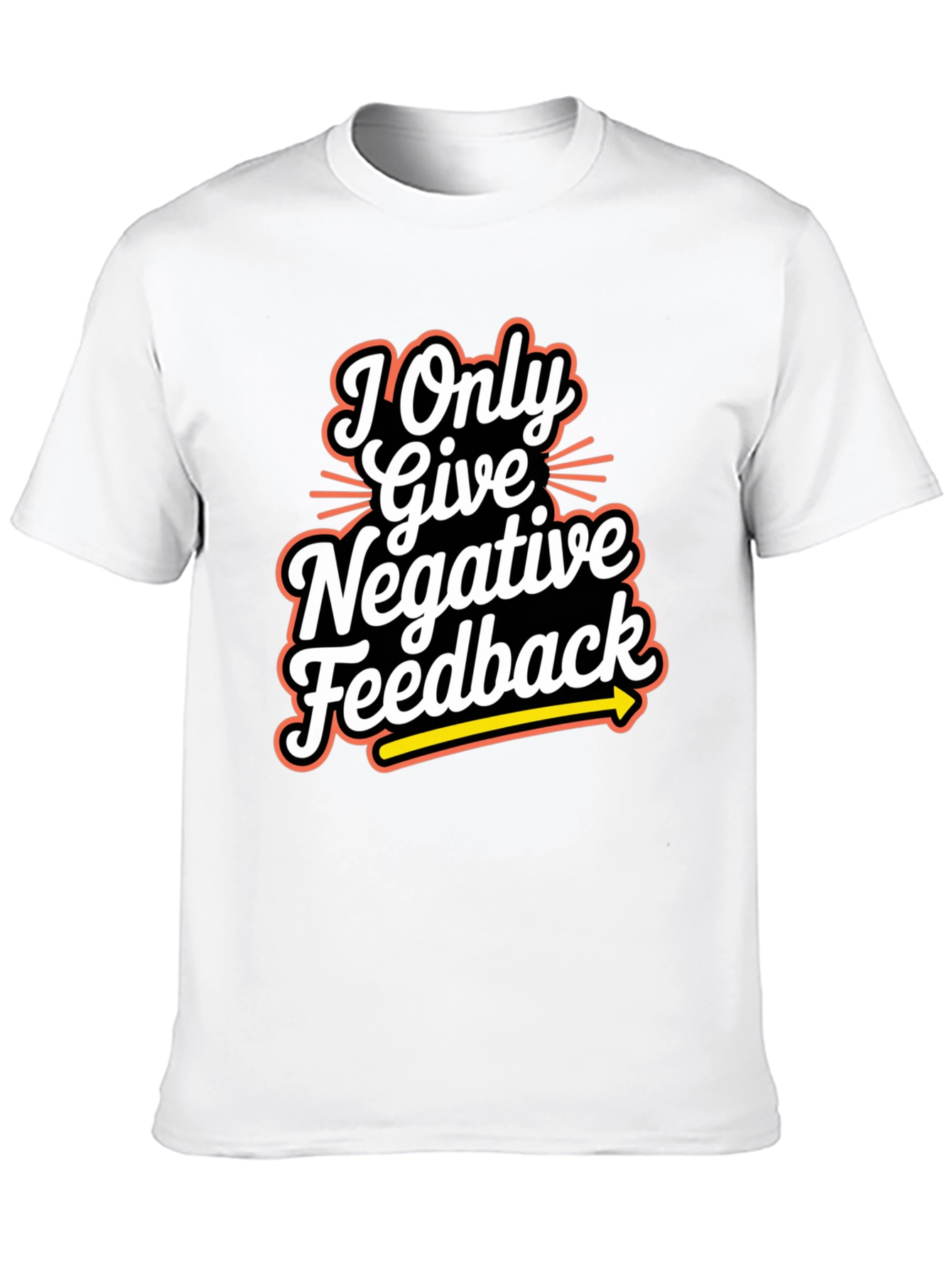 Black Negative Feedback Humor T-Shirt view 10