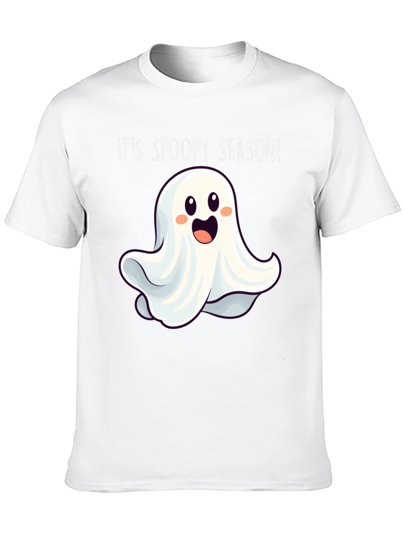 Black Spoopy Season Ghost T-Shirt view 10
