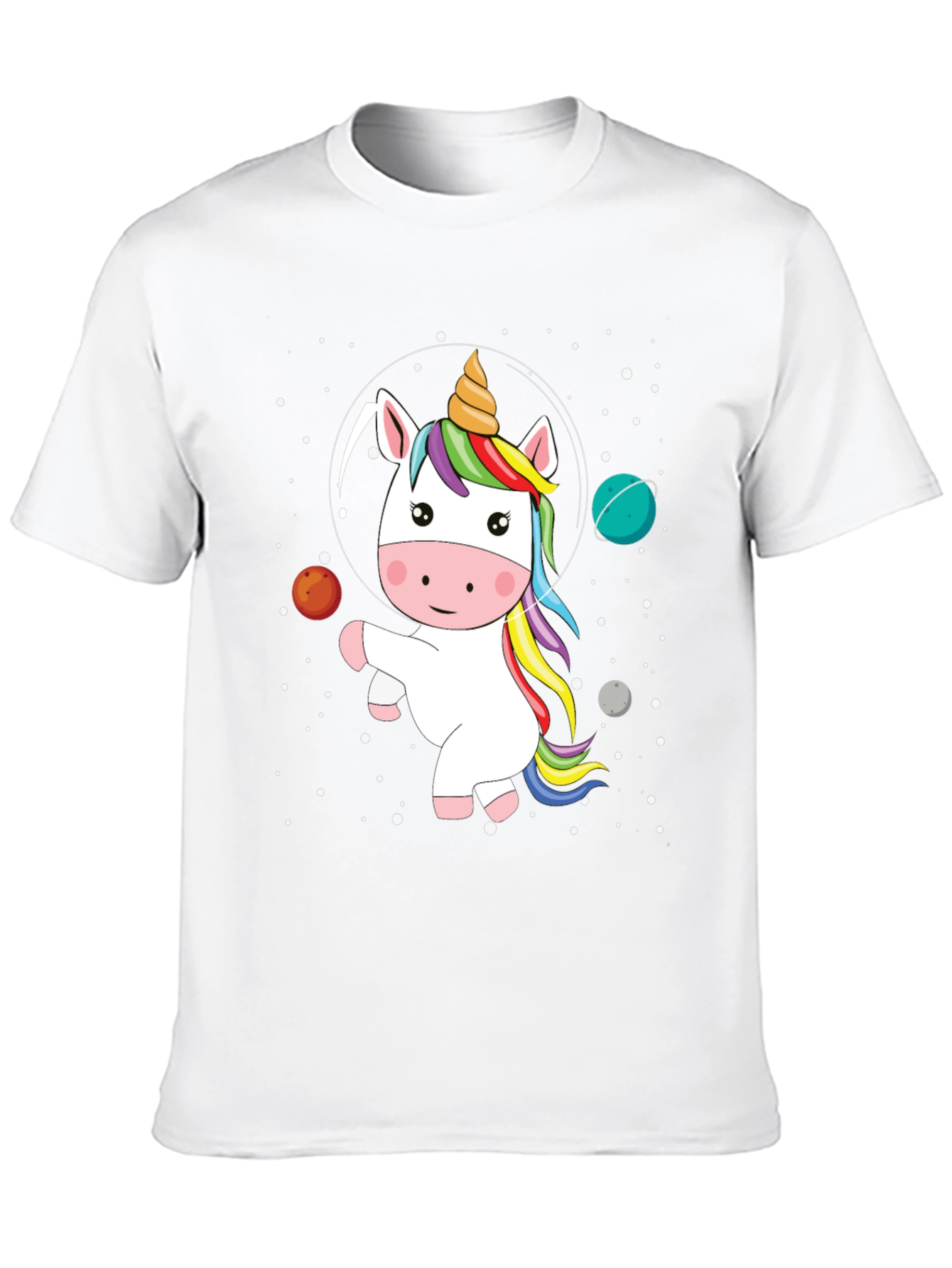 Black Unicorn in Space Graphic Tee view 10