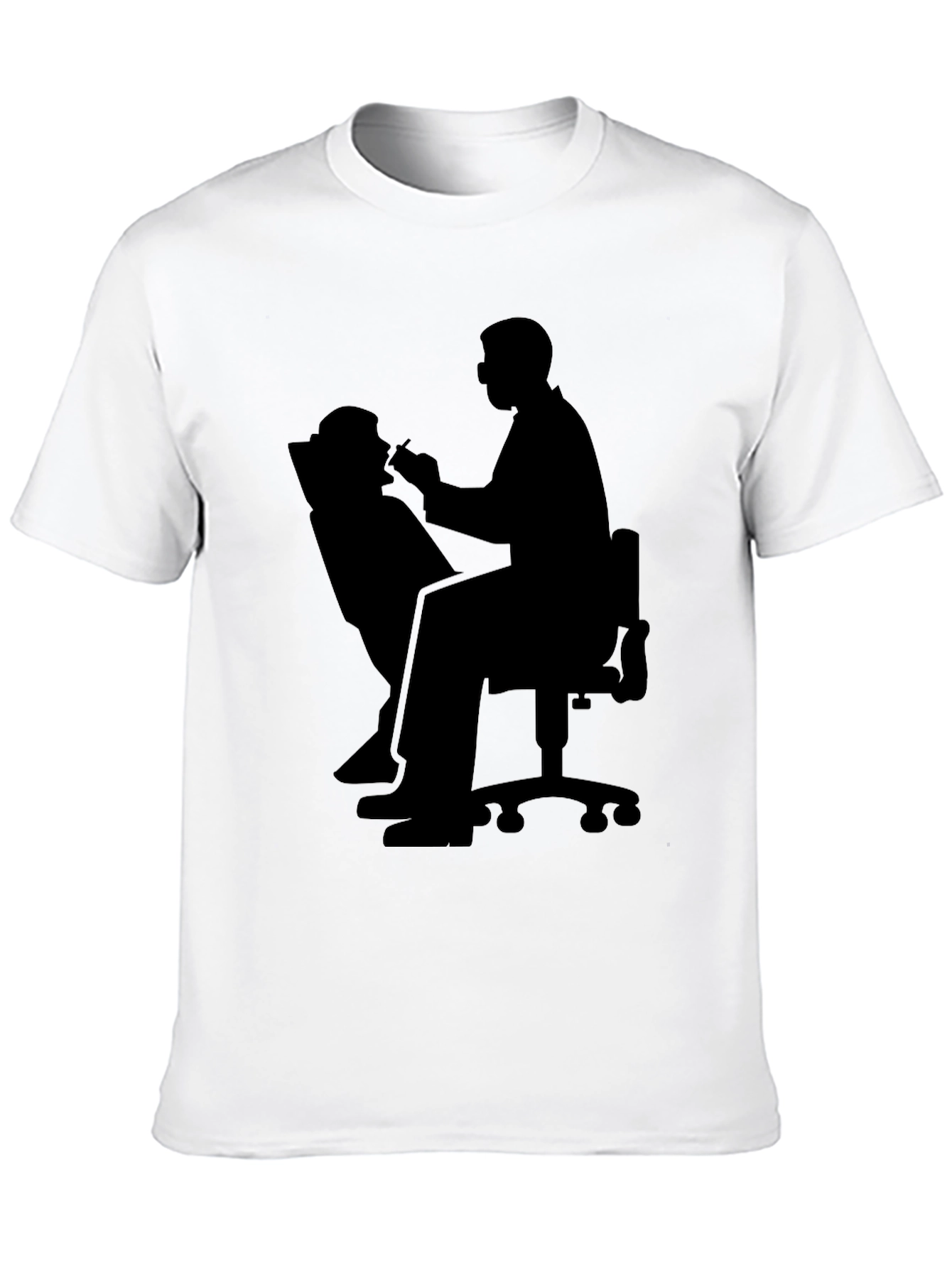 Black Dentist Silhouette Graphic T-Shirt view 10