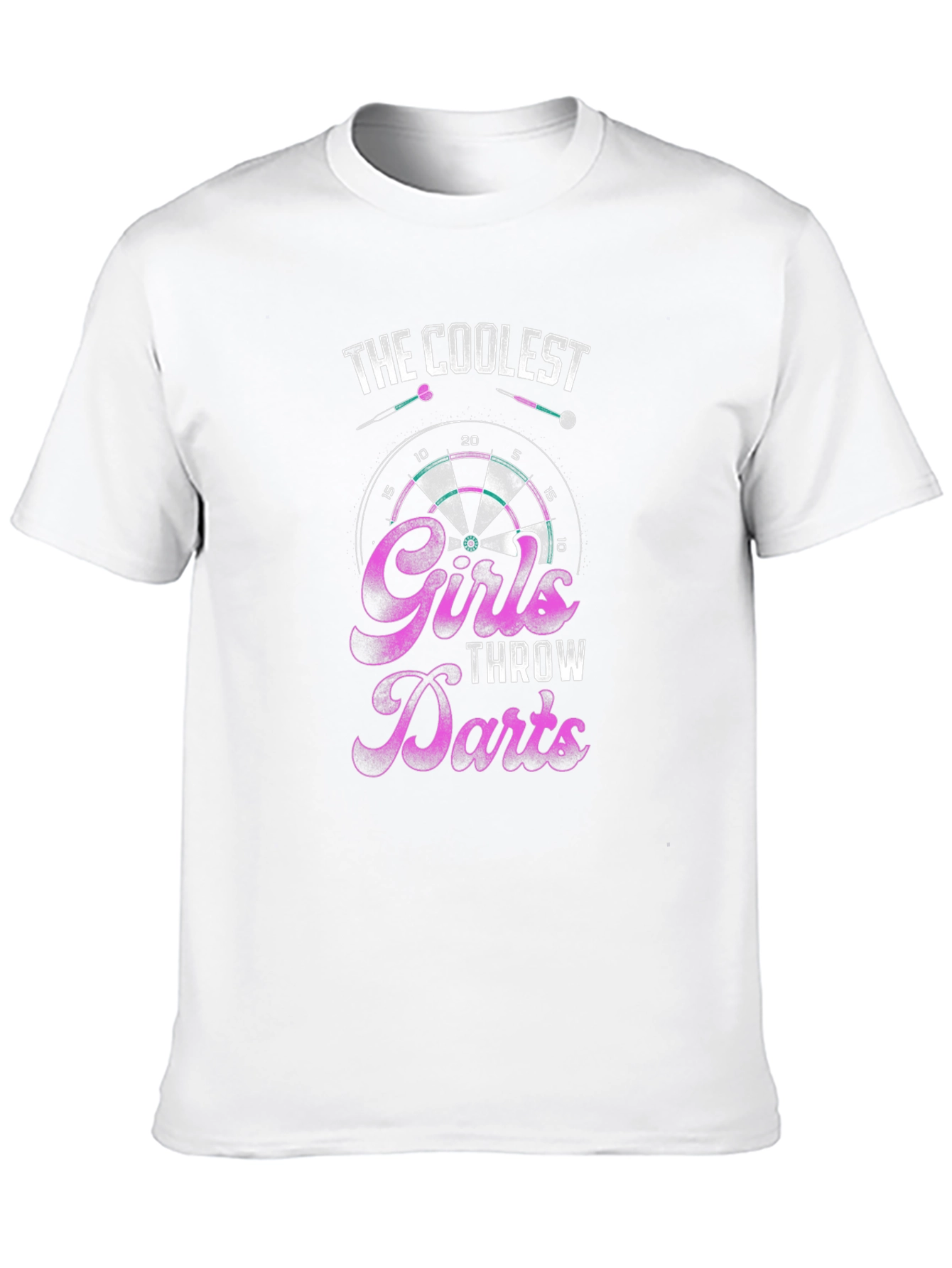 Black Coolest Girls Throw Darts Black Graphic Tee view 10