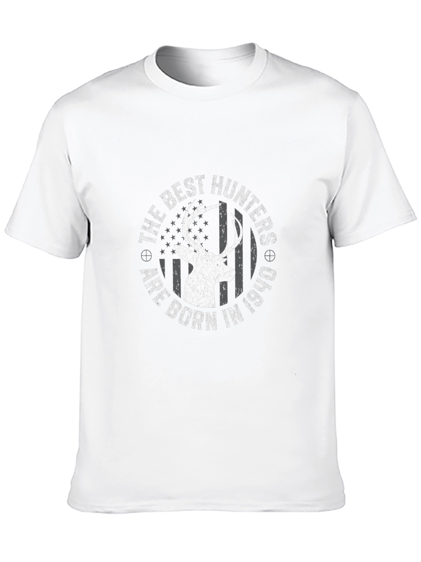 Best Hunters Born in 1940 Graphic Tee - Black Cotton - 10