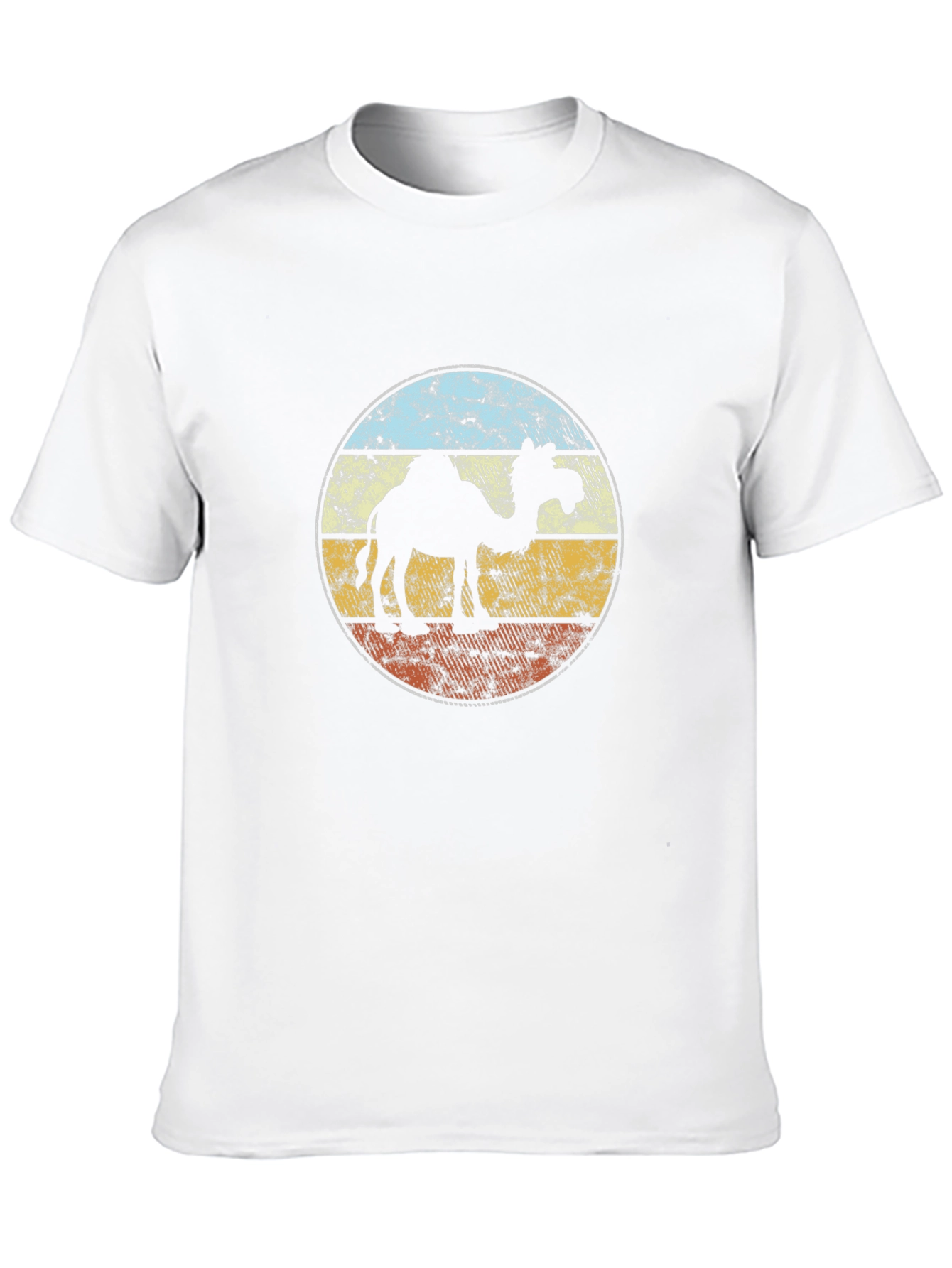 Black Retro Camel T-Shirt - Vintage Style Desert Graphic Tee view 10