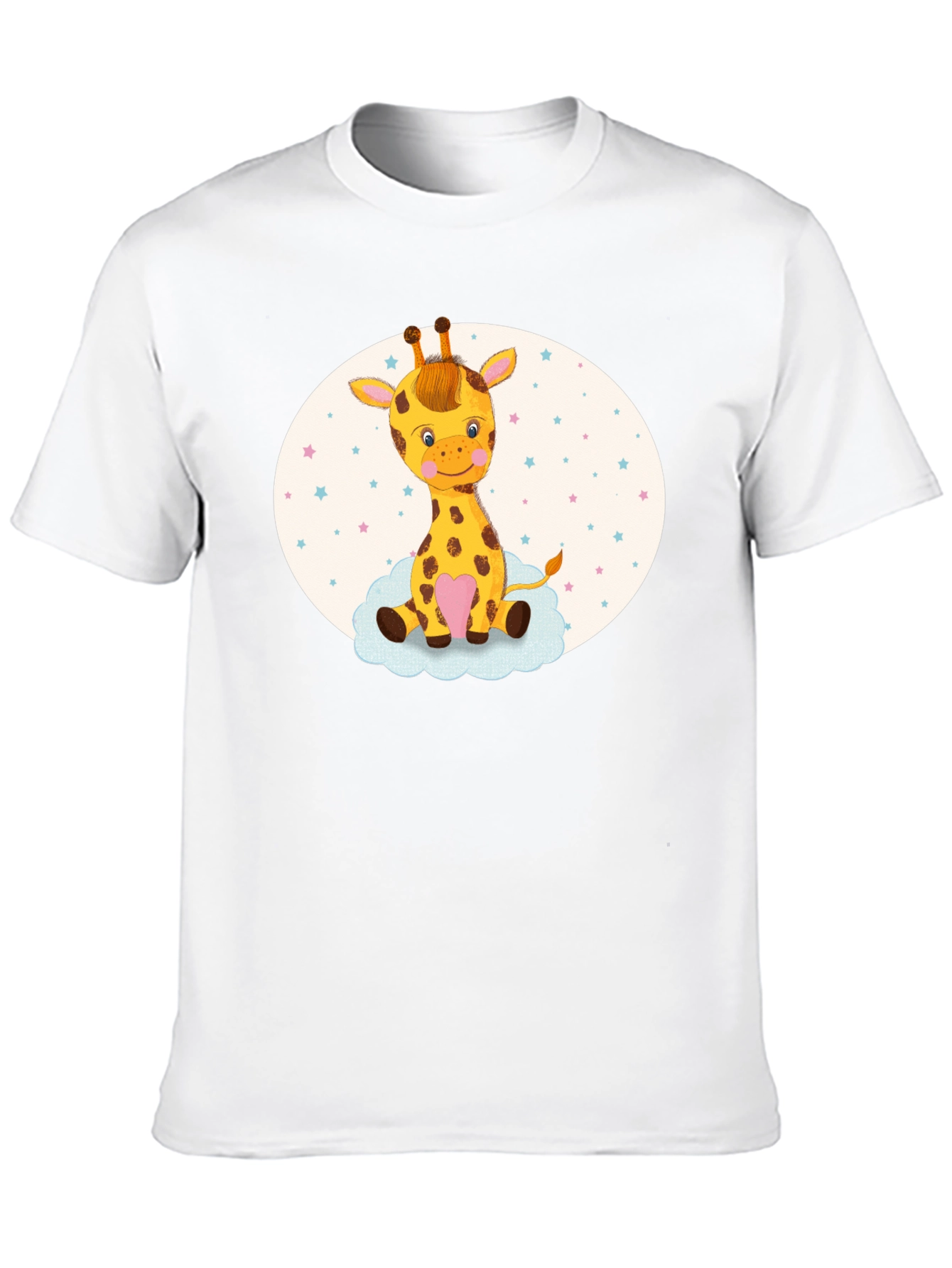 Black Cute Giraffe Tee - Cartoon Animal Graphic view 10