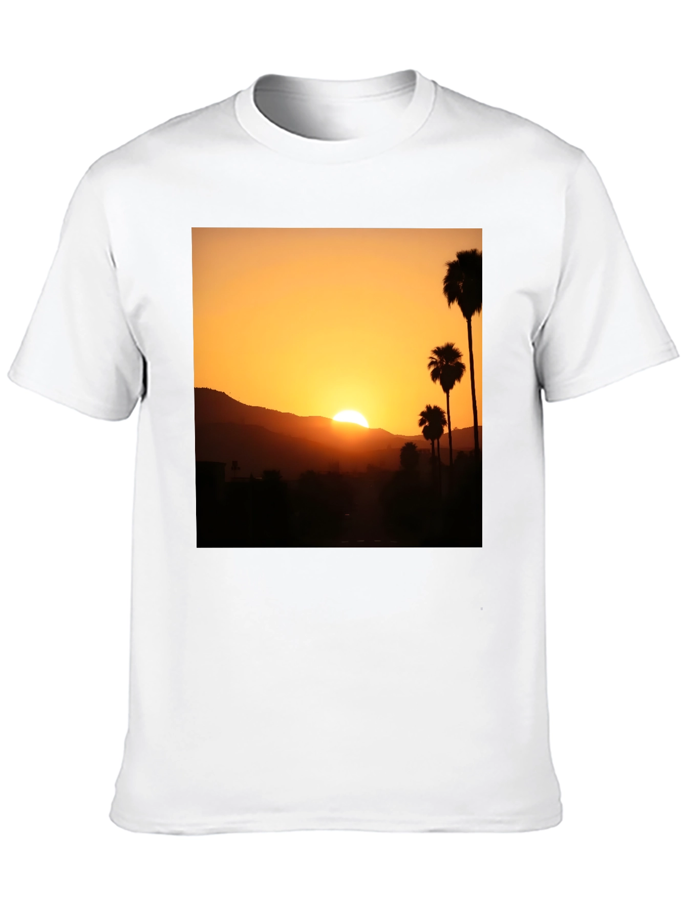 Black Sunset Palm Tree Graphic T-Shirt - Stylish Black Tee view 10