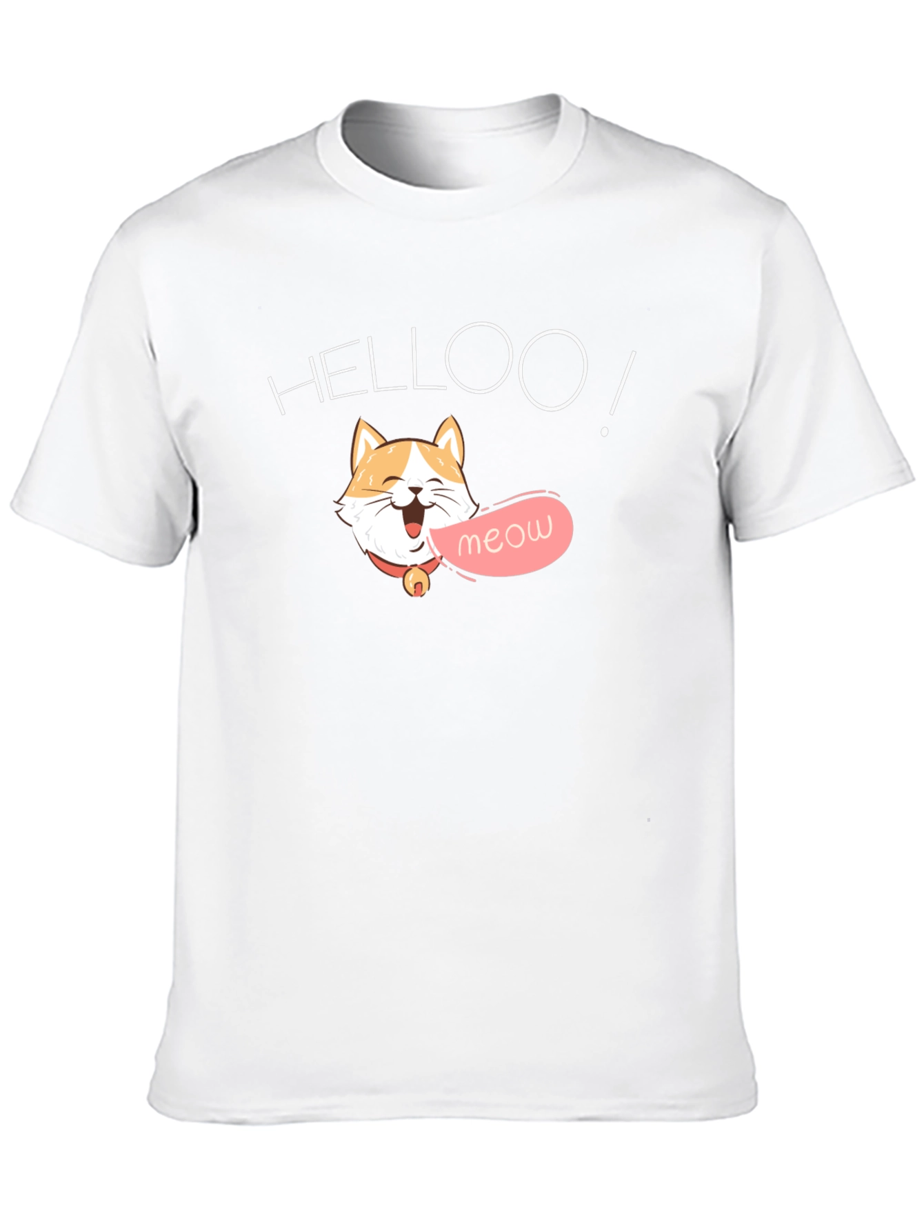 Black Helloo Meow Cat Graphic Tee - Black view 10