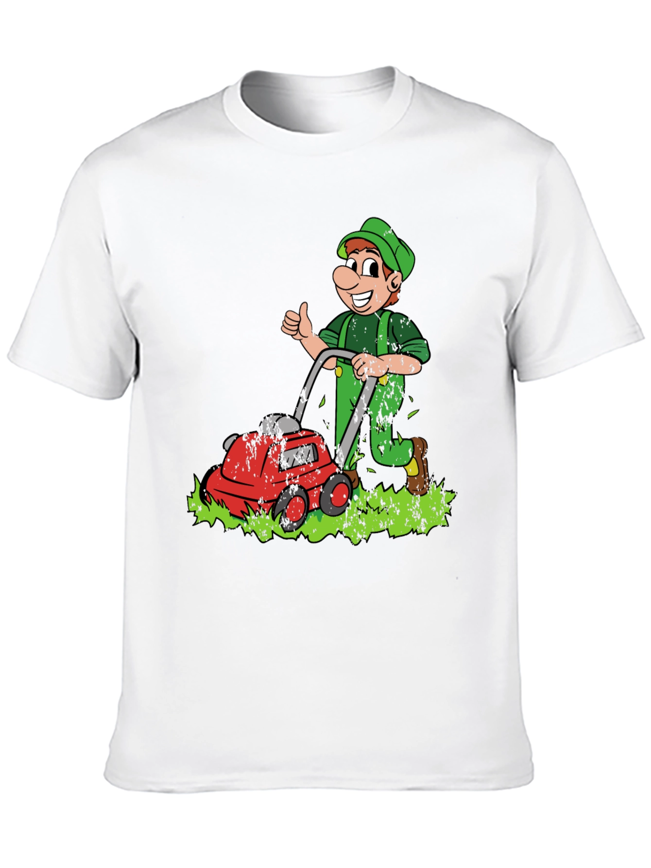 Black Lawn Mower Man Cartoon Graphic T-Shirt view 10