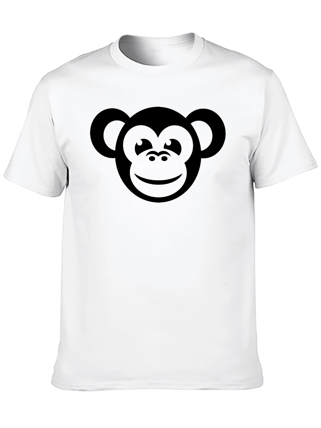 Black Monkey Face Graphic Tee - Black Casual T-Shirt view 10