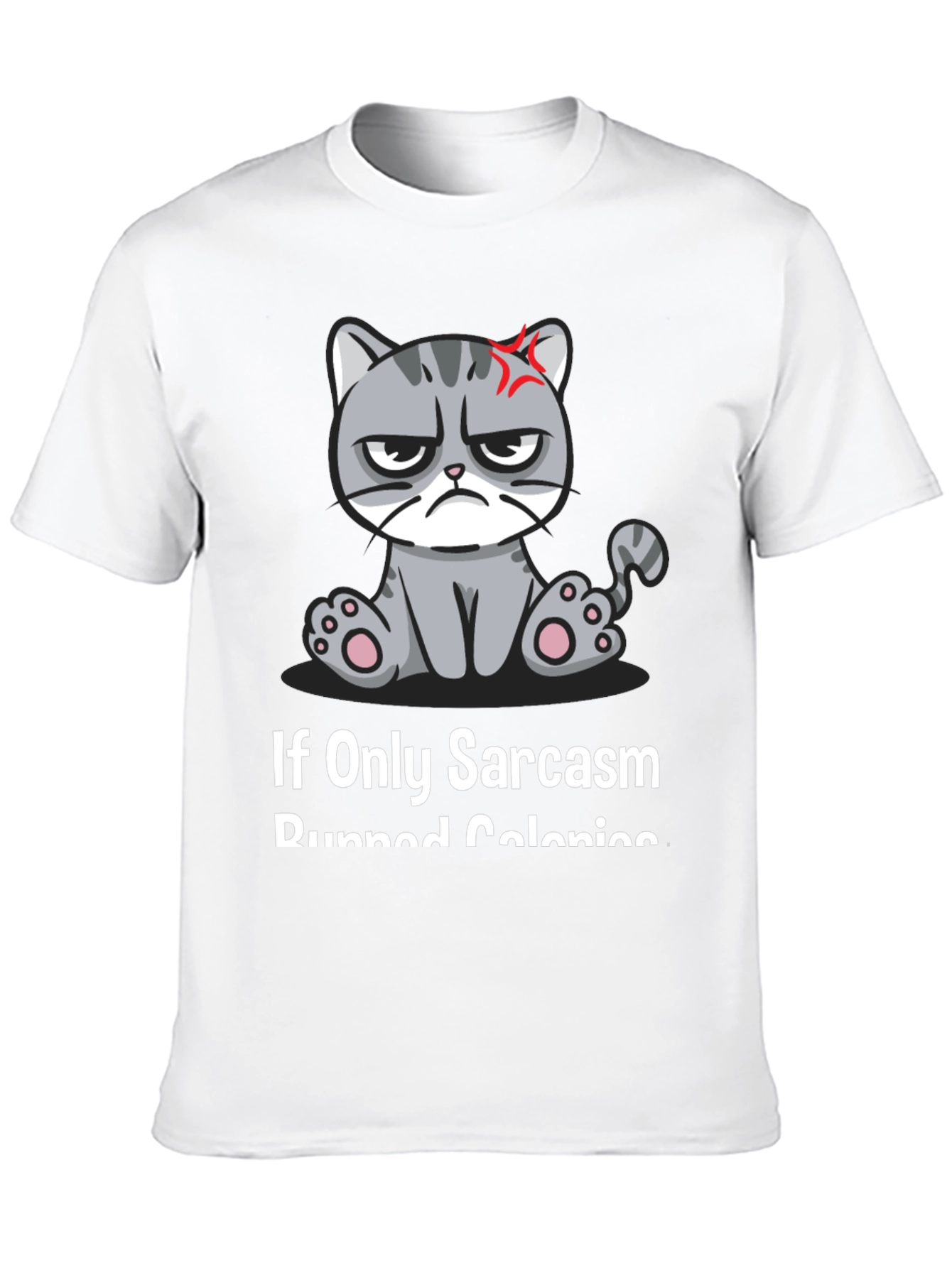 Black Sarcastic Cat T-Shirt - Grumpy Kitty Humor Tee view 10