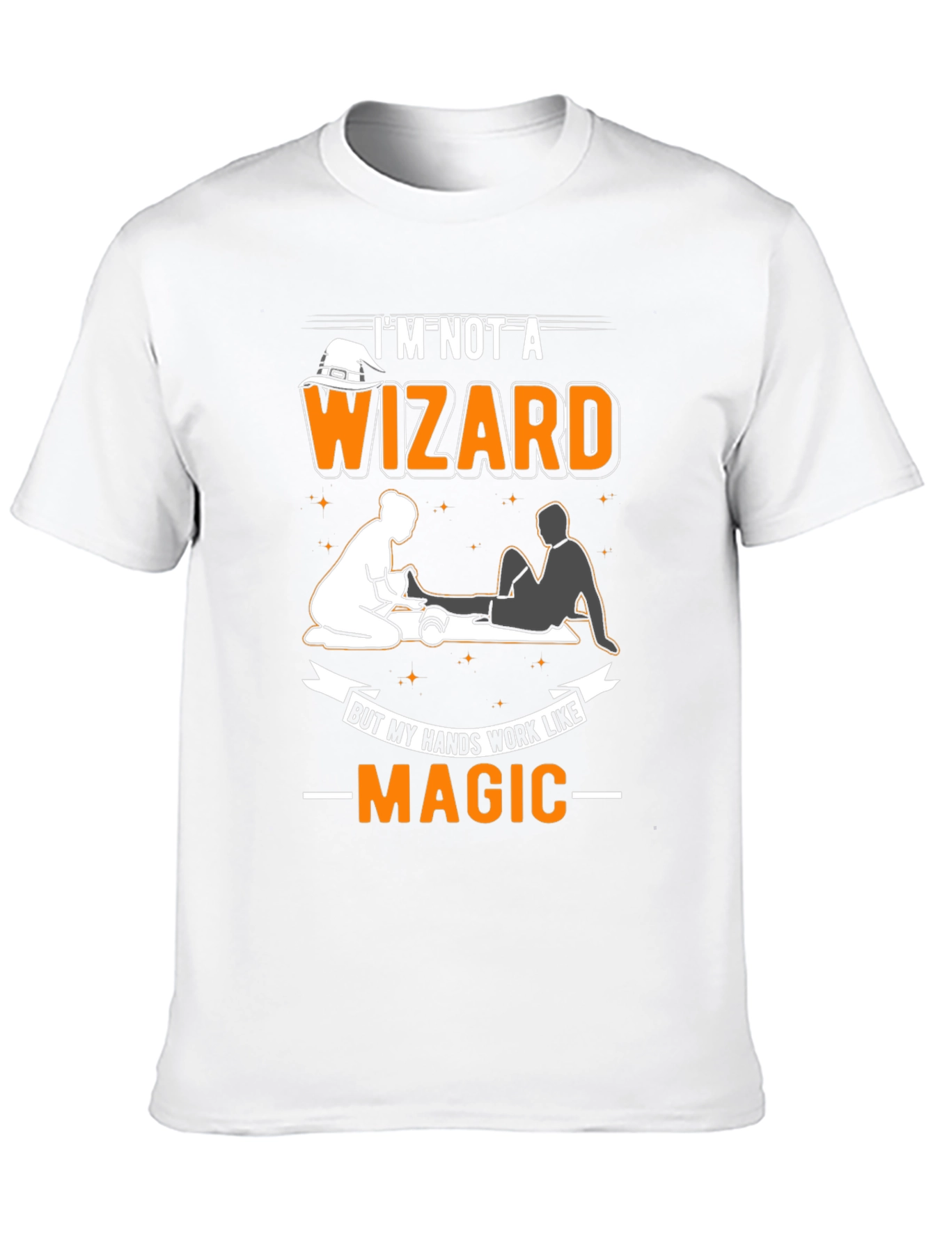 Black I'm Not A Wizard Massage Therapist T-Shirt view 10