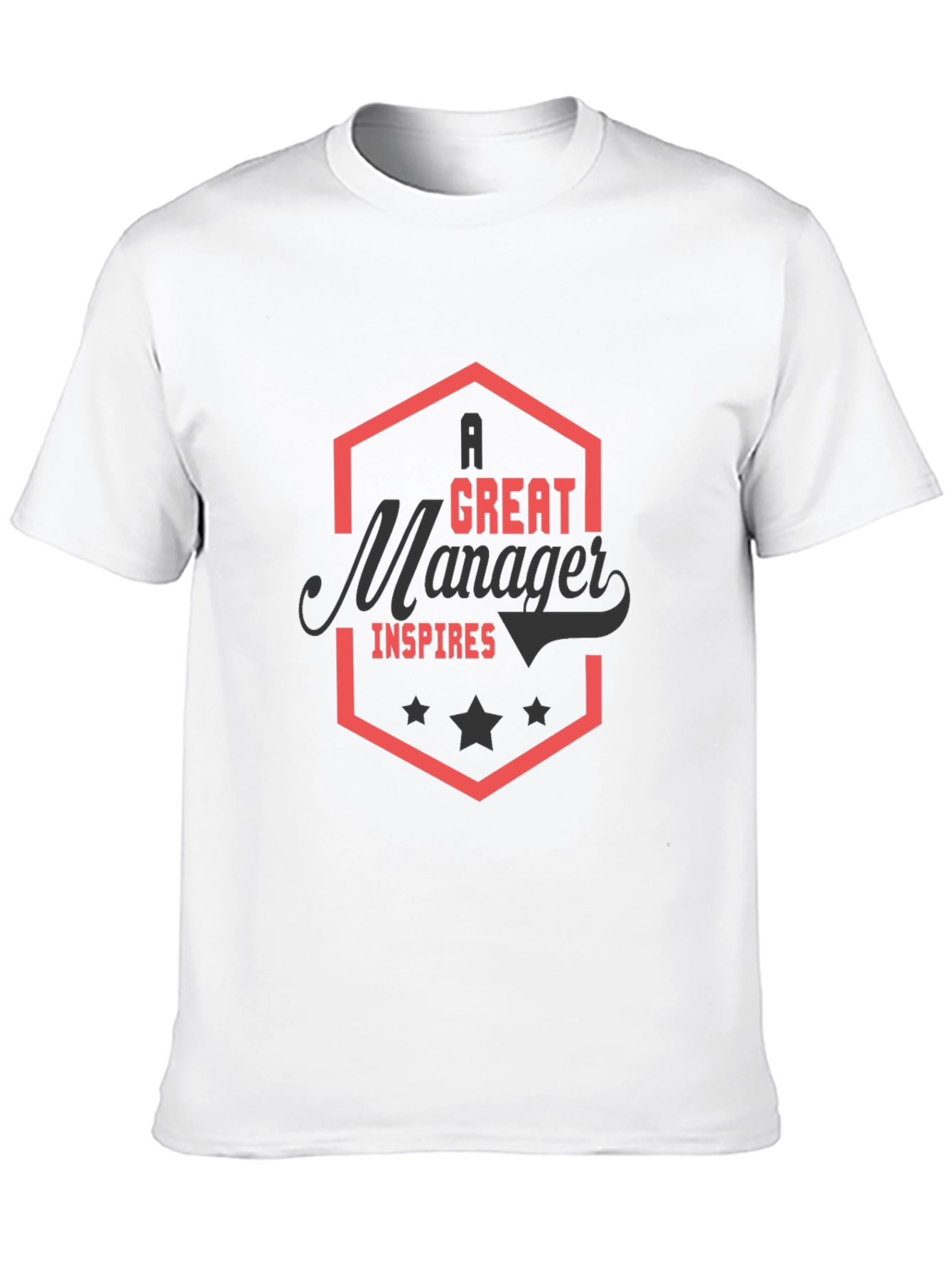 Black A Great Manager Inspires Black T-Shirt view 10