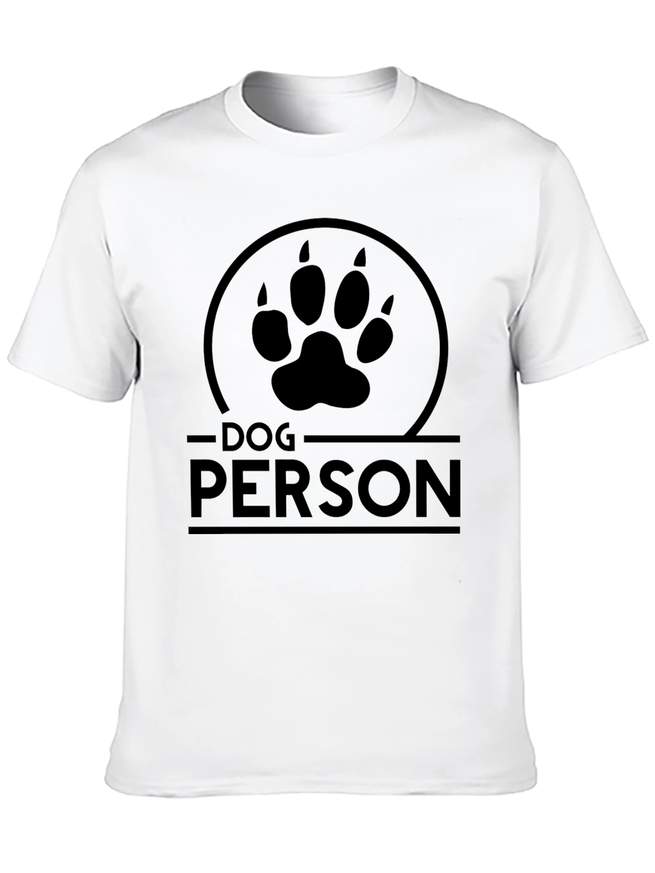 Black Dog Person Graphic Tee - Unisex Black T-Shirt view 10