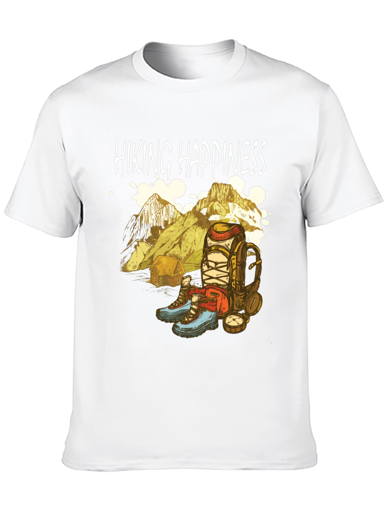Black Hiking Happiness Graphic Tee - Adventure Awaits! view 10
