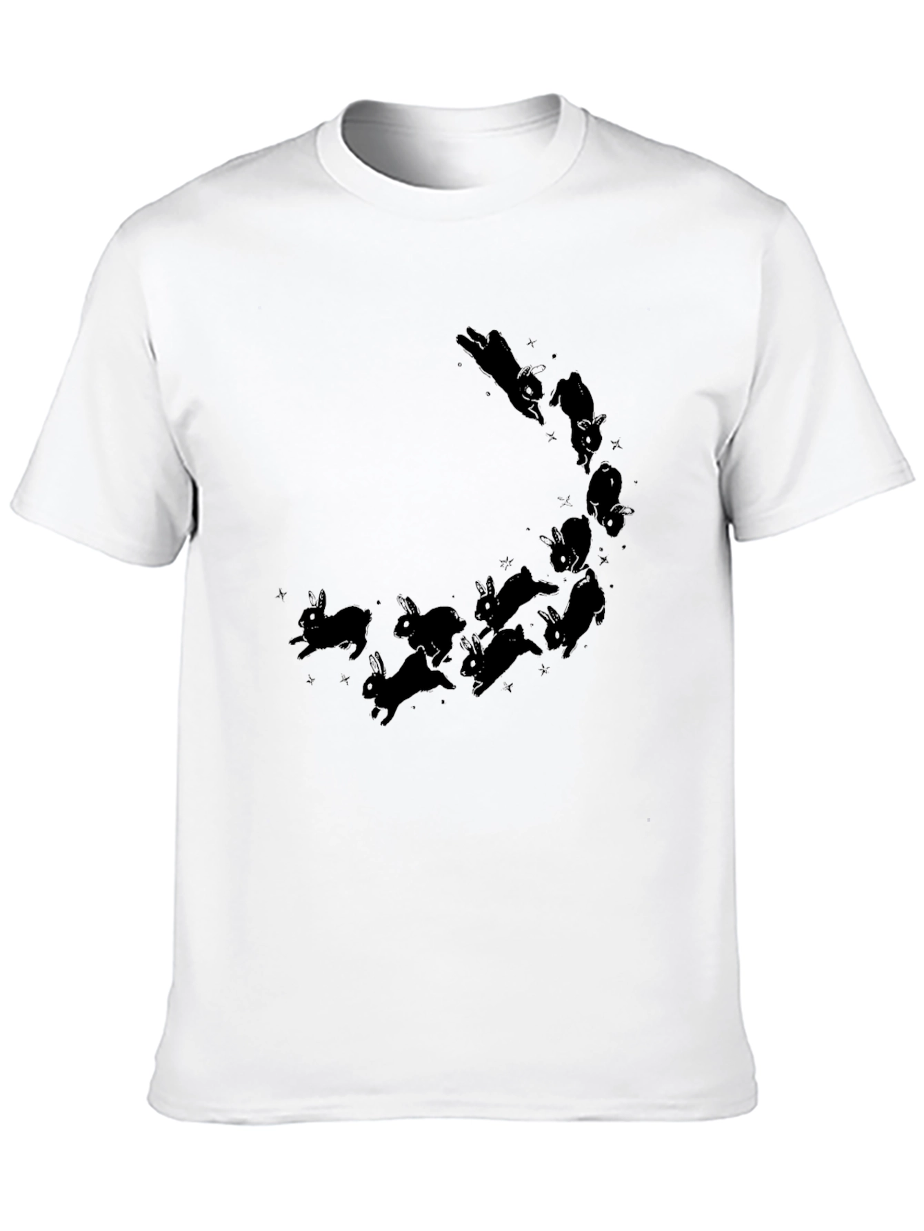 Black Rabbit Constellation Black T-Shirt view 10