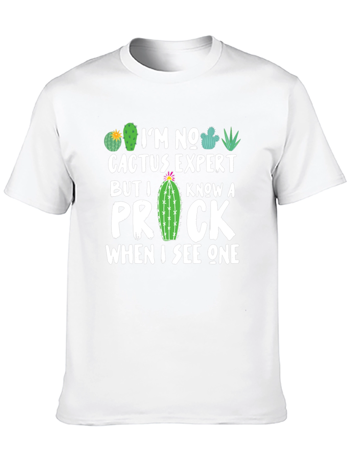 Black Funny Cactus Expert Graphic T-Shirt view 10