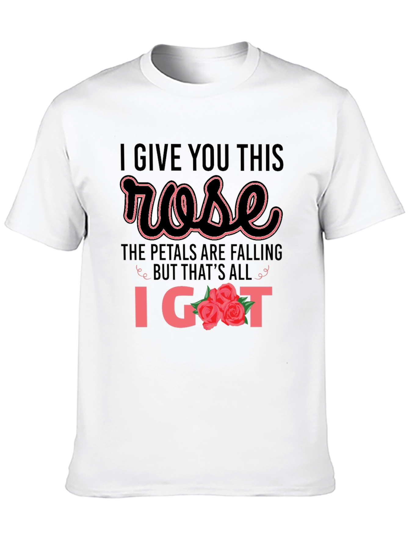 Black I Give You This Rose Graphic T-Shirt view 10