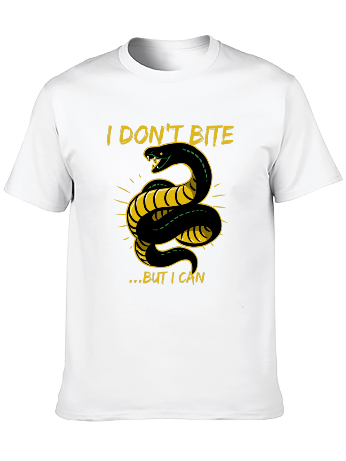 Black I Don't Bite T-Shirt - Snake Graphic Tee view 10