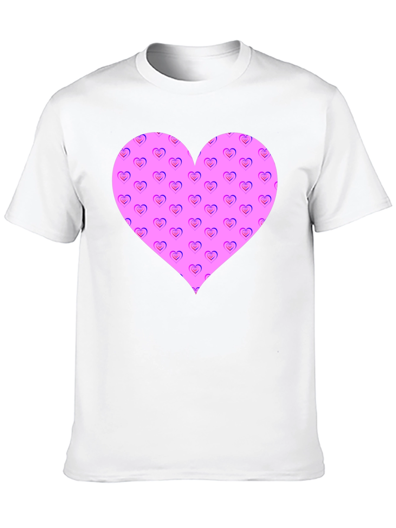 Black Heart Pattern Black T-Shirt view 10