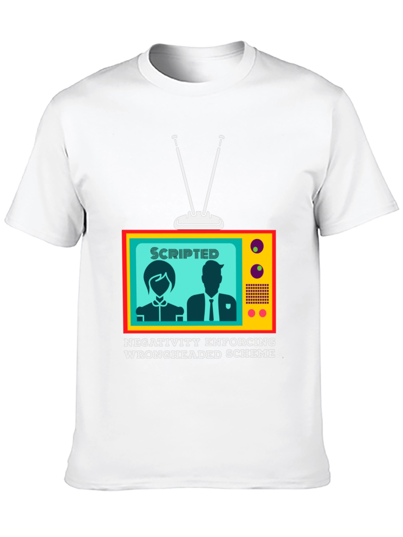 Black Scripted TV Graphic Tee - Enforcing Negativity view 10