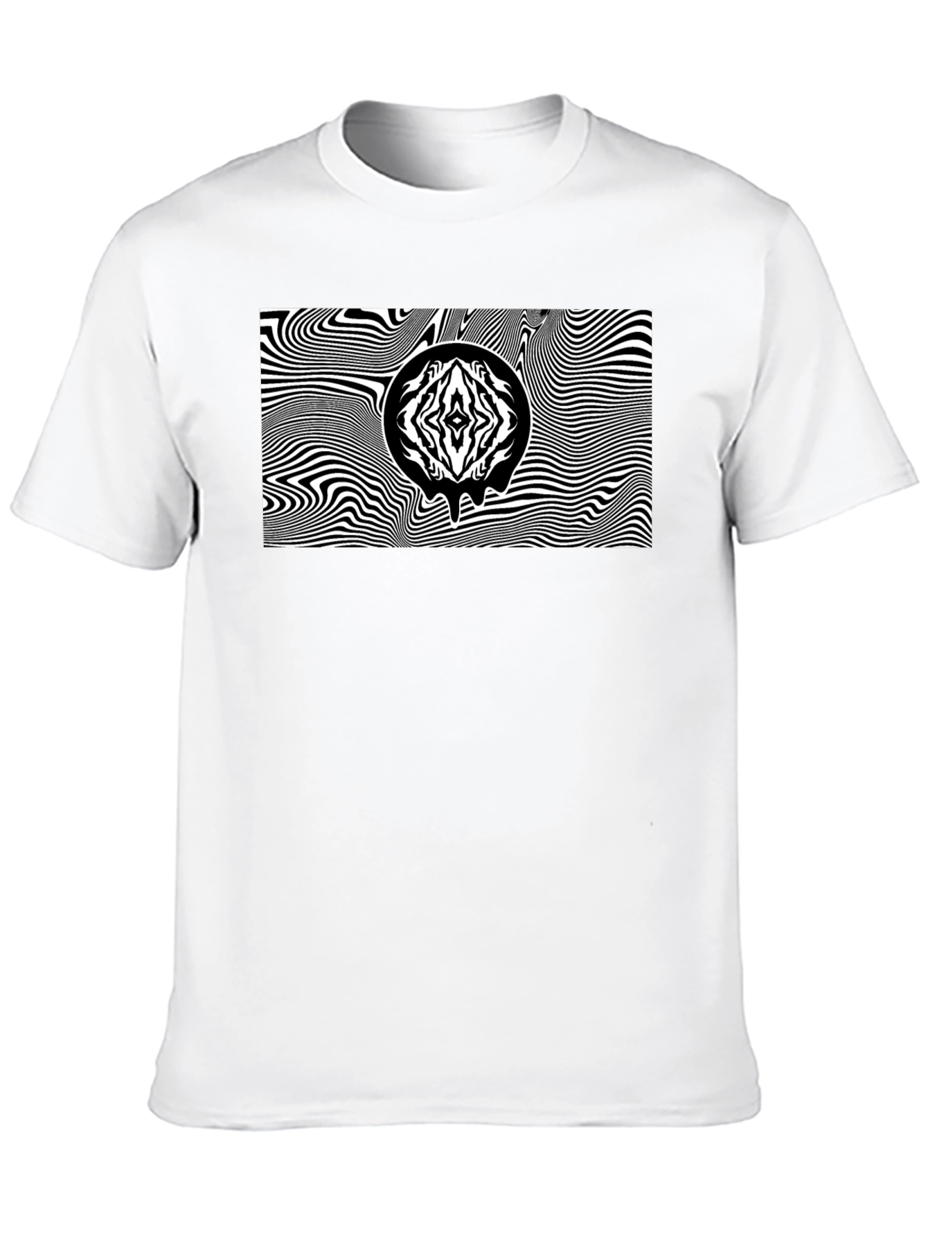 Black Abstract Graphic Tee - Black Unisex T-Shirt view 10