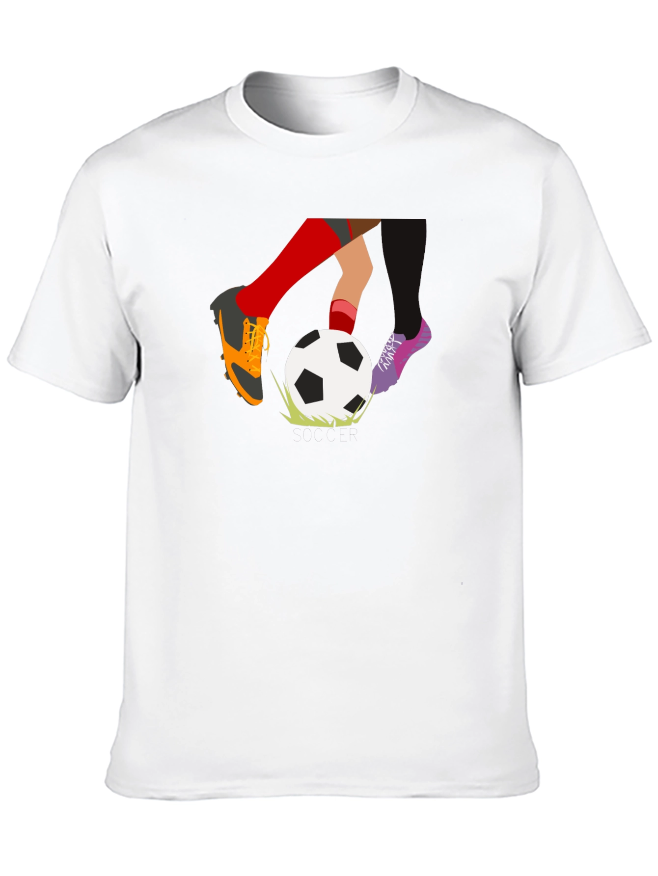 Black Soccer Kick T-Shirt - Black, Unique Design view 10