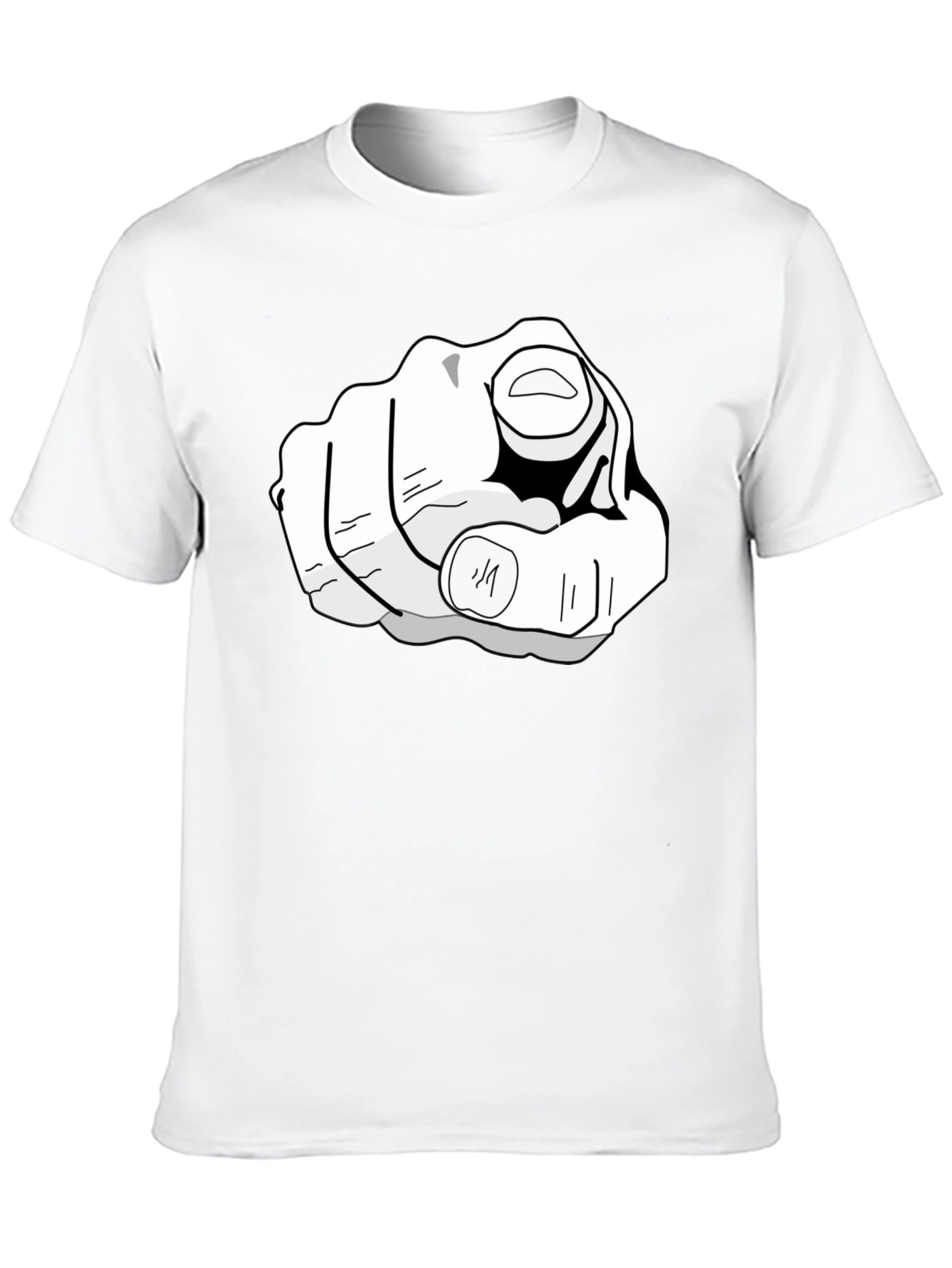 Black Pointing Finger Graphic T-Shirt - Bold Black view 10