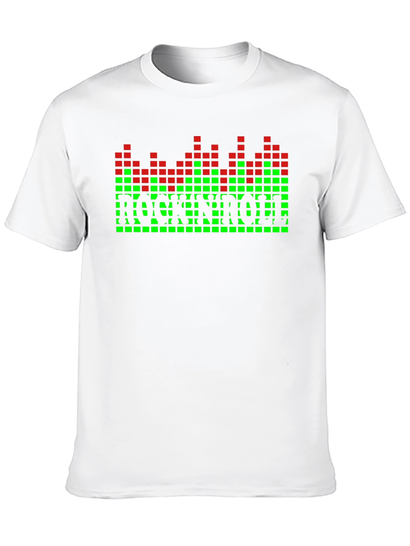 Black Rock N Roll Pixel Graphic T-Shirt view 10