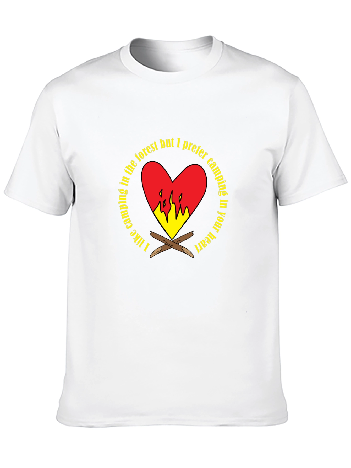 Black Camping Heart Graphic T-Shirt view 10