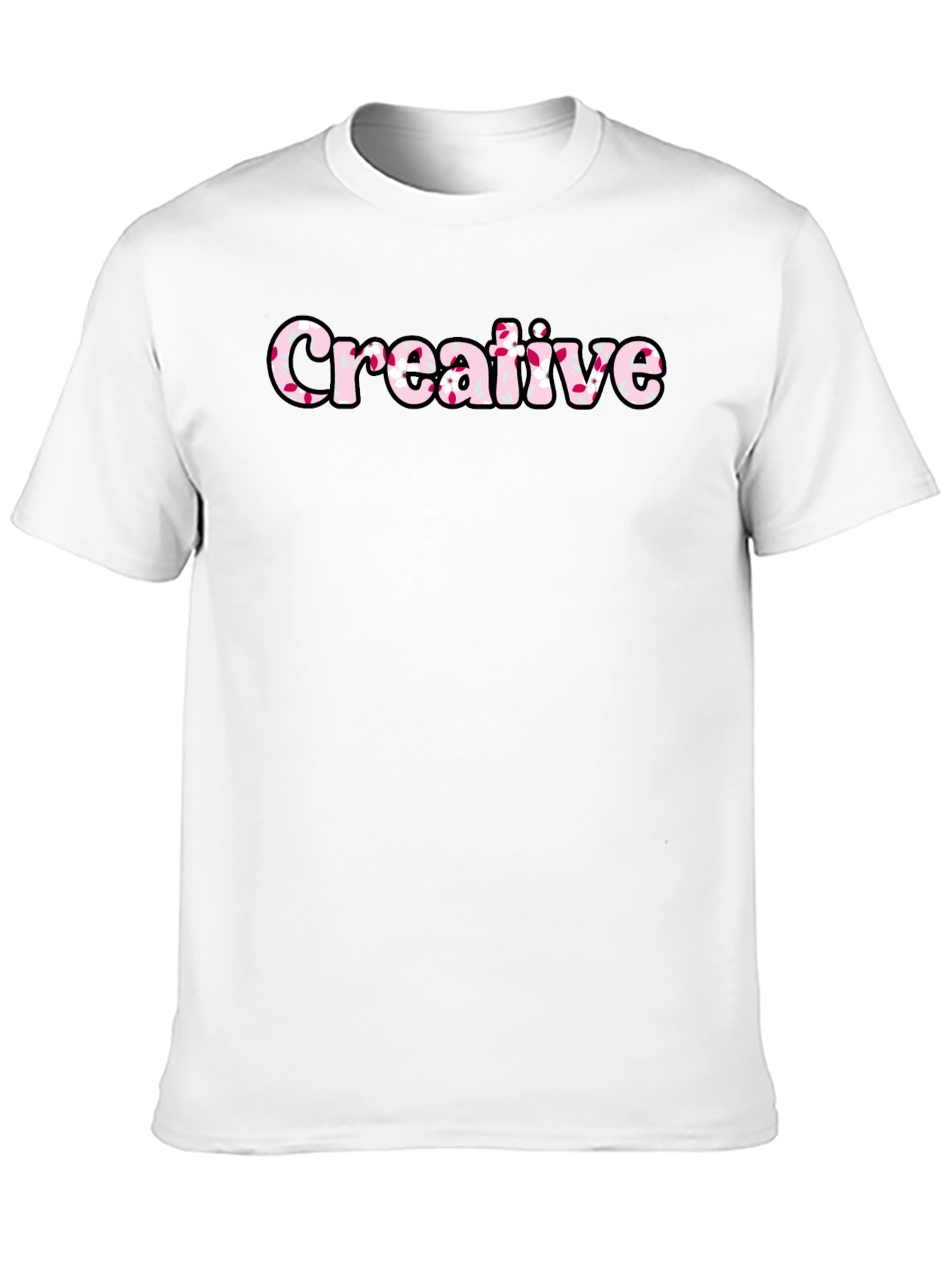 Black Creative Graphic Tee - Black Cotton Blend view 10