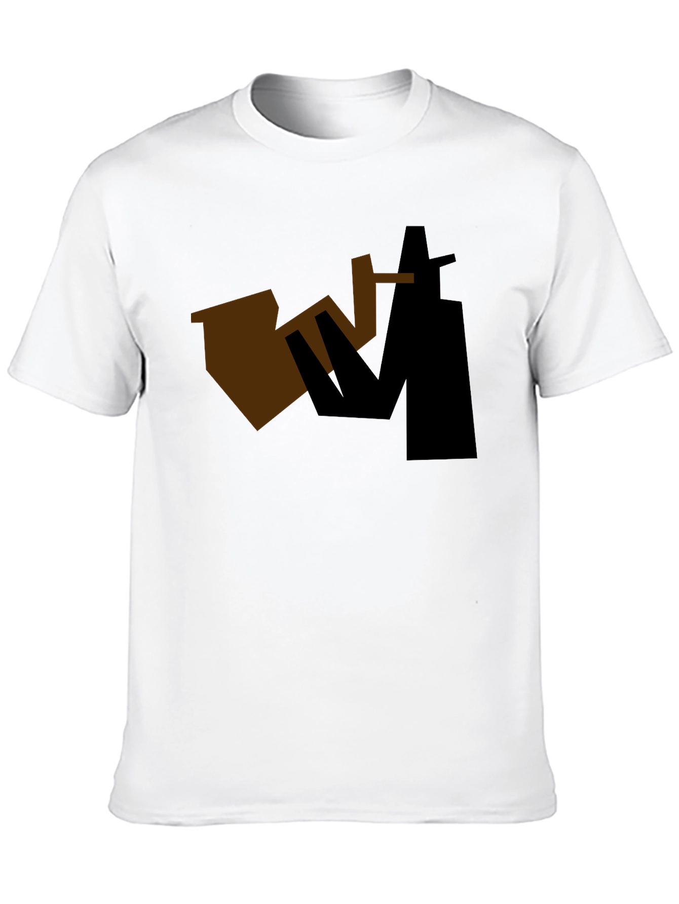 Black Abstract Sax Player Graphic Tee - Black view 10